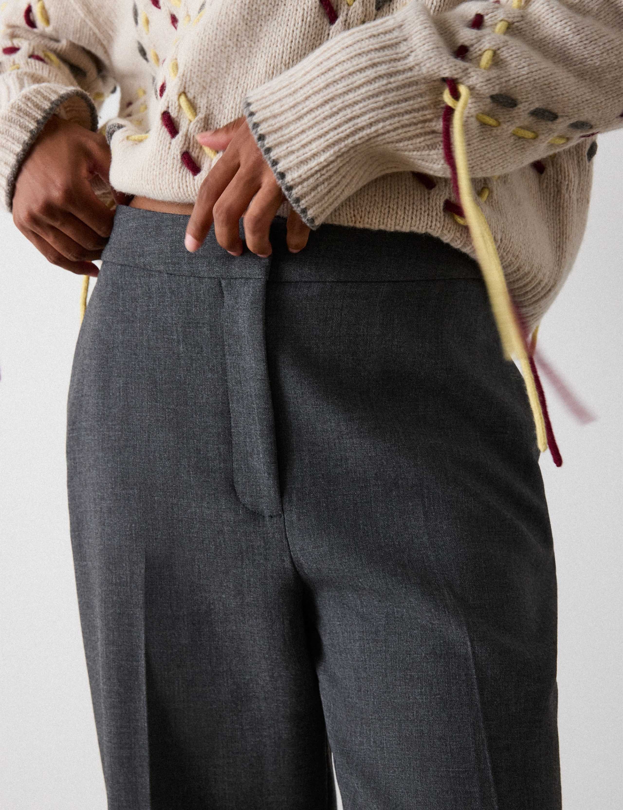 High Rise Straight Leg Trousers 4 of 7