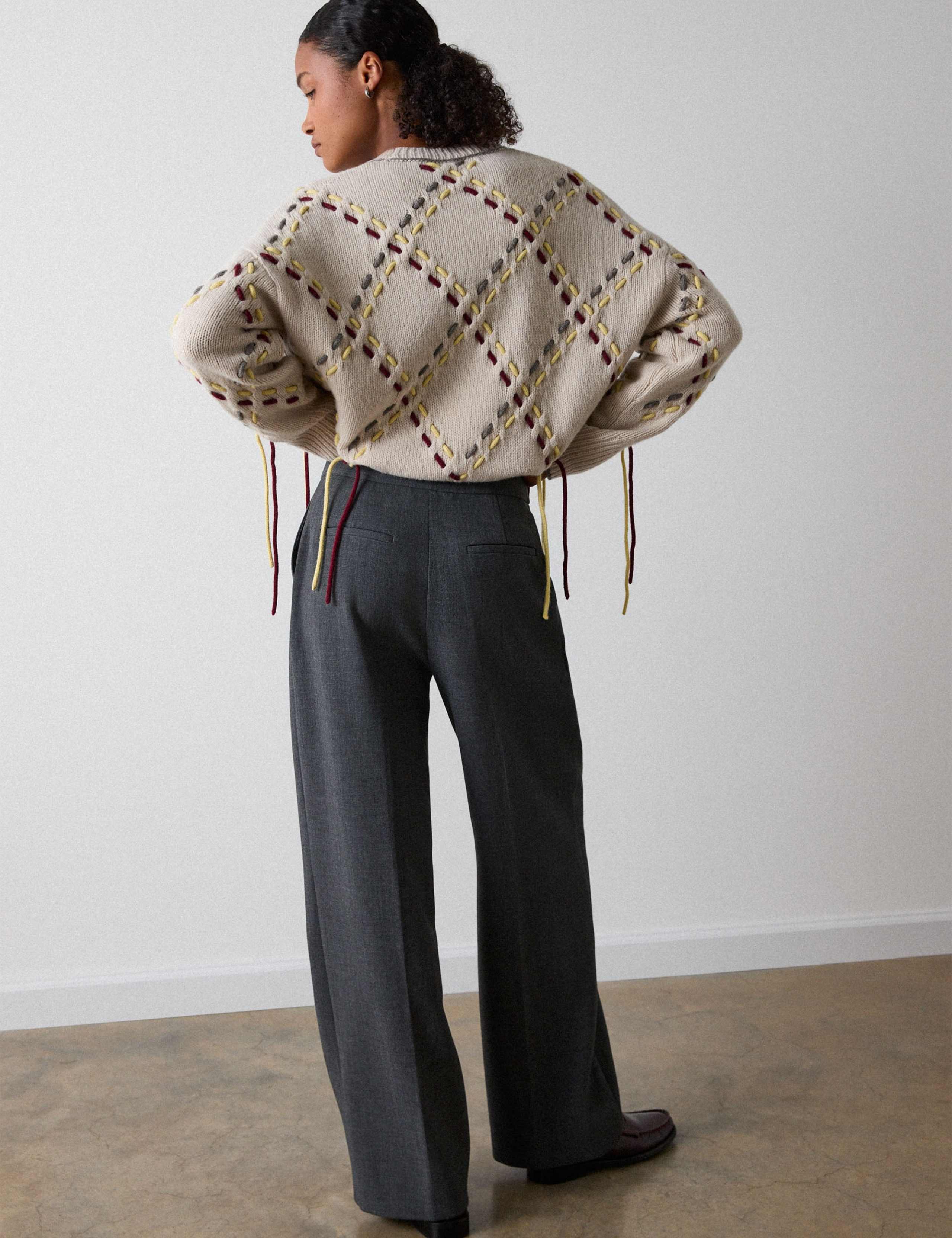 High Rise Straight Leg Trousers 5 of 7