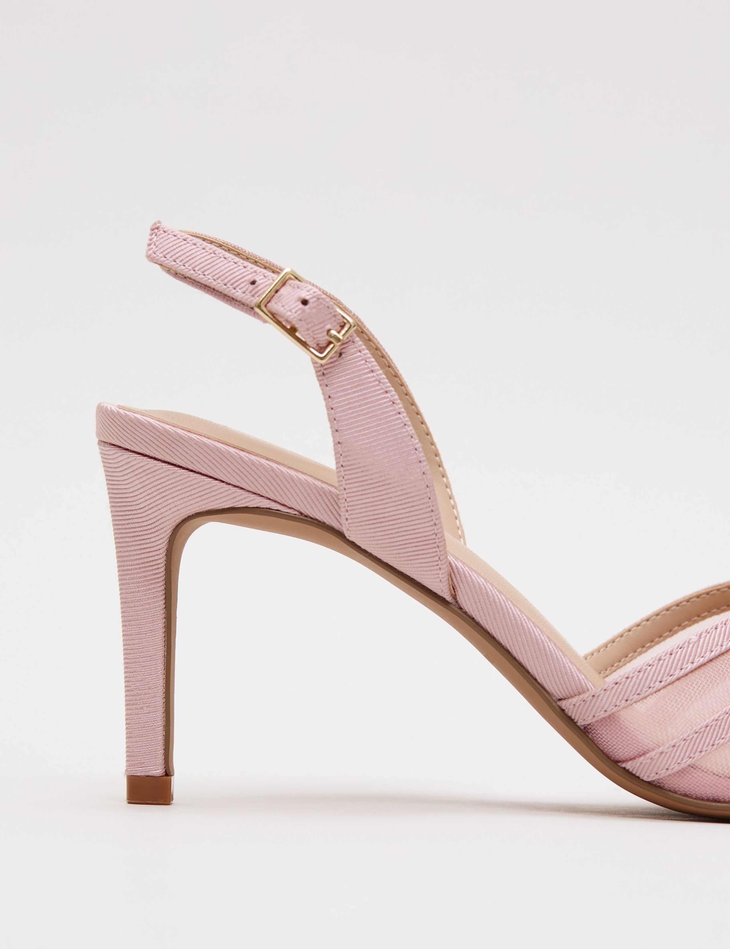 Grosgrain Stiletto Heel Slingback Sandals 8 of 9