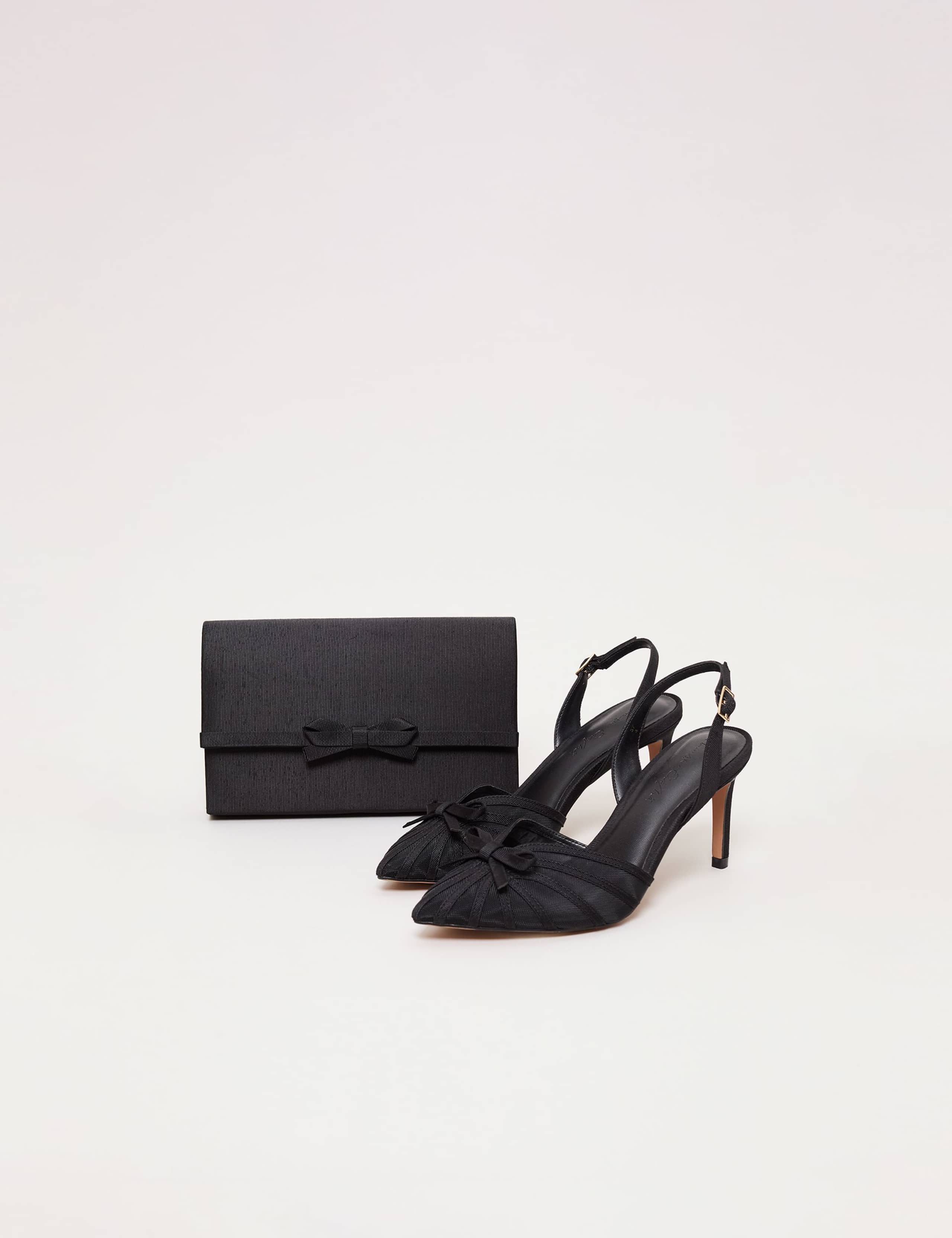 Grosgrain Stiletto Heel Slingback Sandals 2 of 9