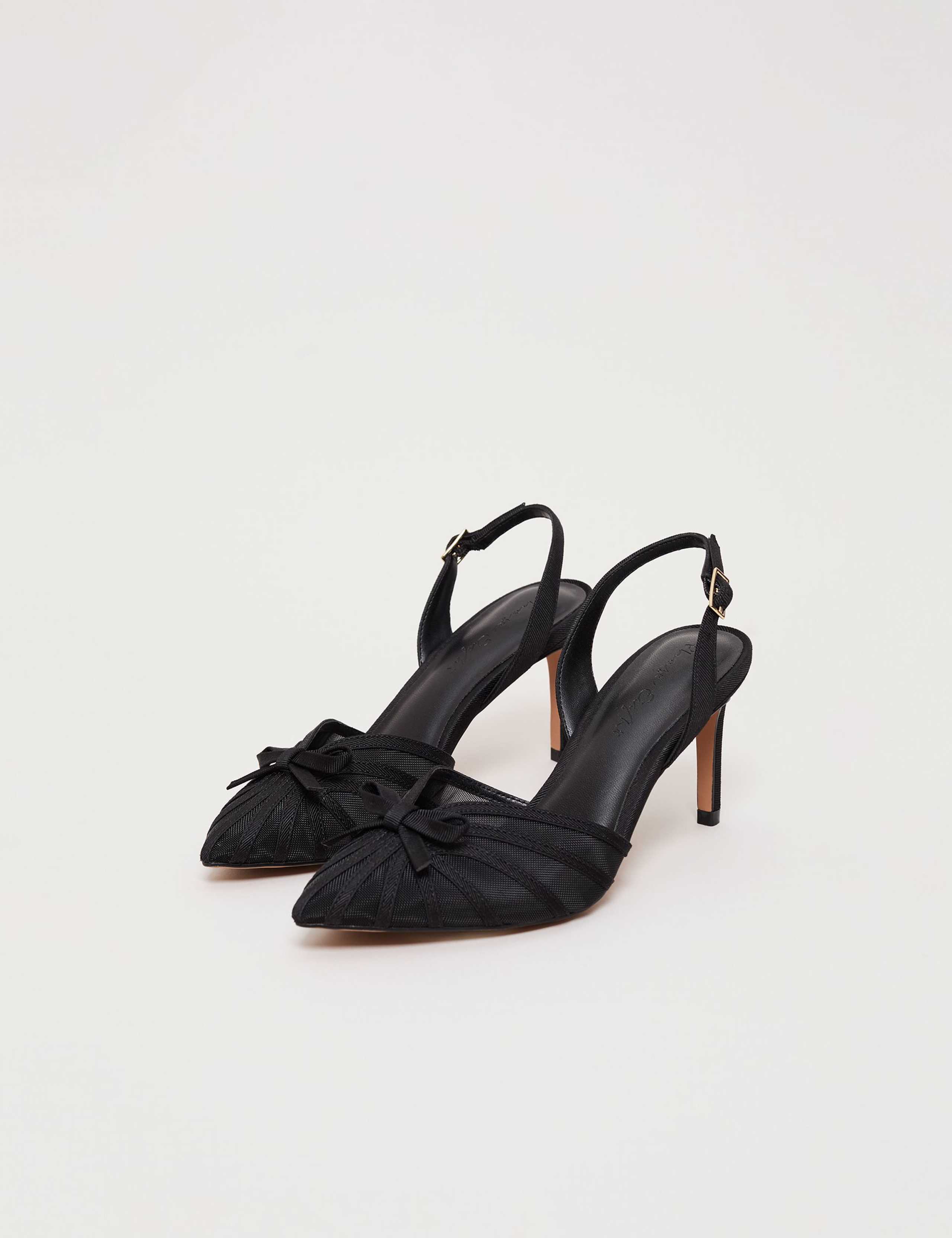 Grosgrain Stiletto Heel Slingback Sandals 9 of 9