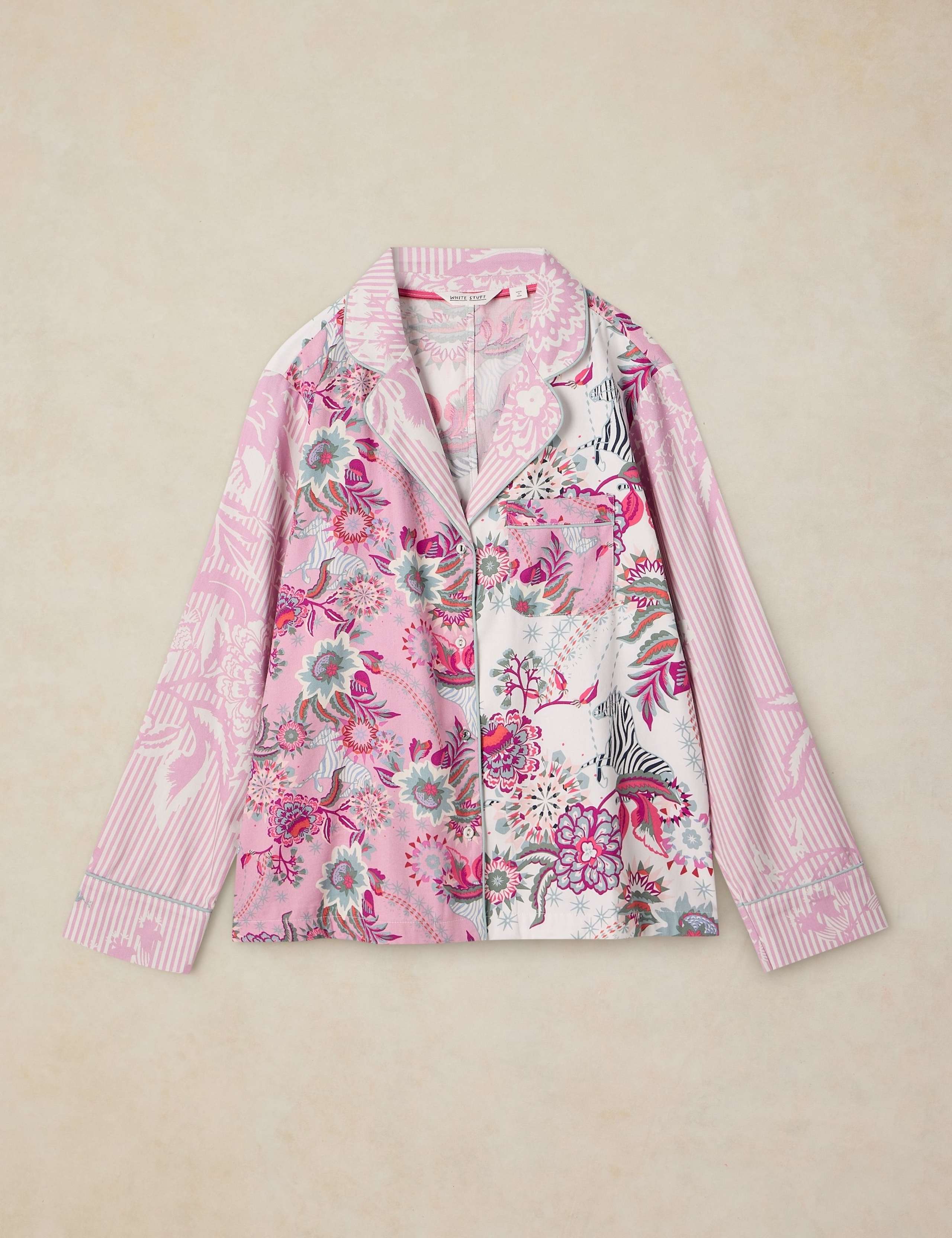 Cotton Rich Printed Pyjama Top 2 of 6