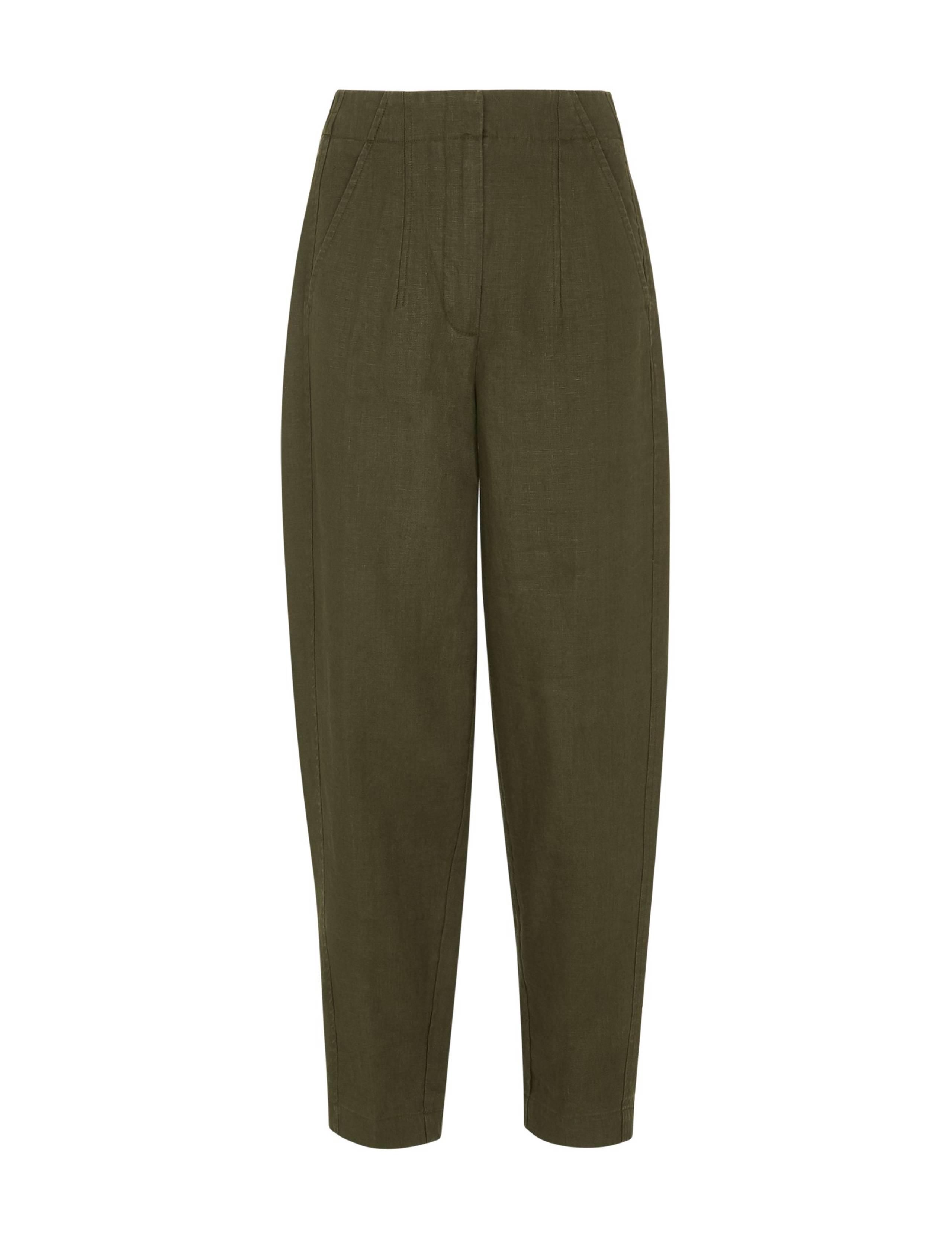 Pure Linen Tapered Ankle Grazer Trousers 2 of 4