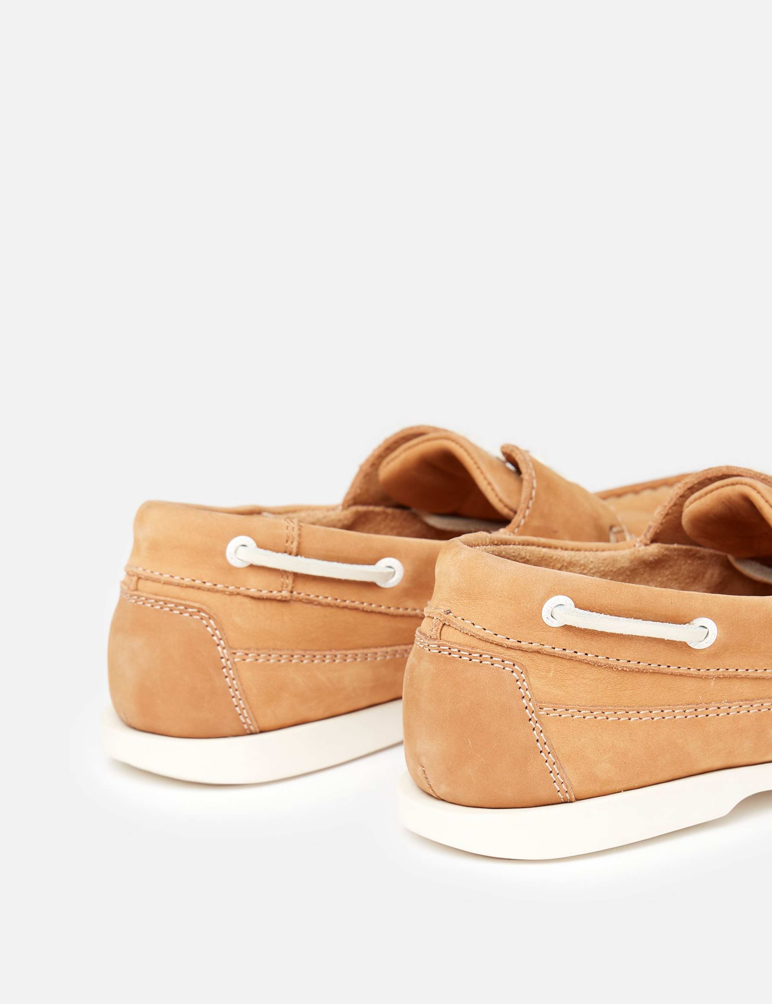 Leather Lace Up Flat Boat Shoes 5 of 5