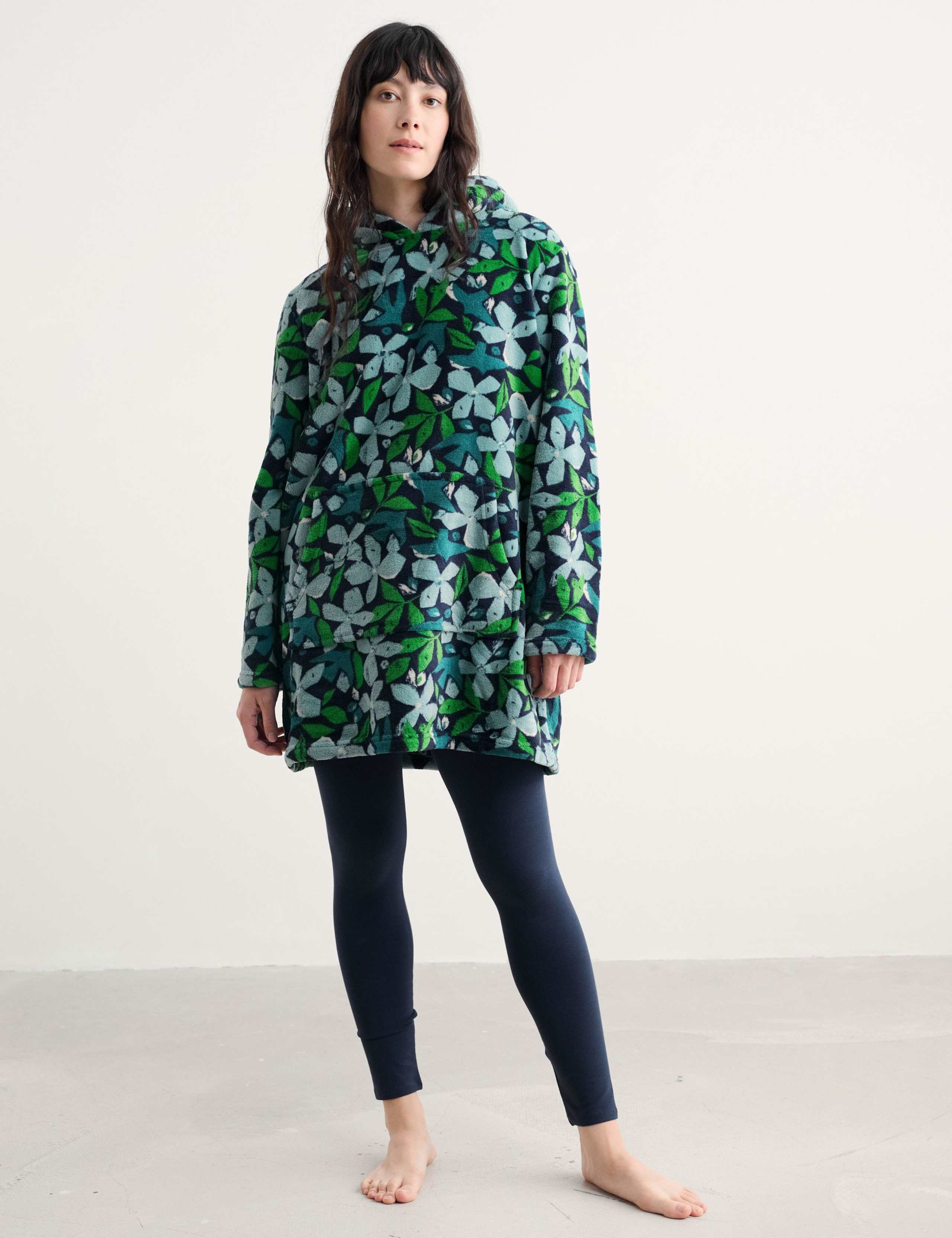 Floral Longline Hoodie 1 of 5