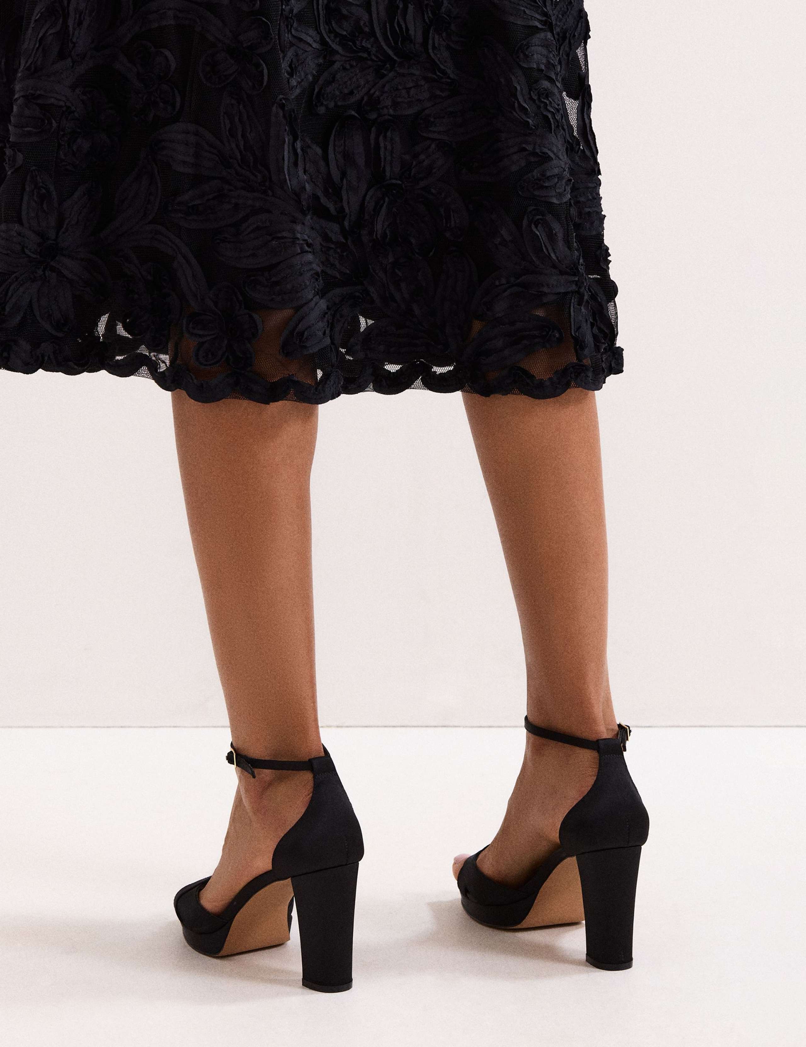 Satin Platform Heels 5 of 9