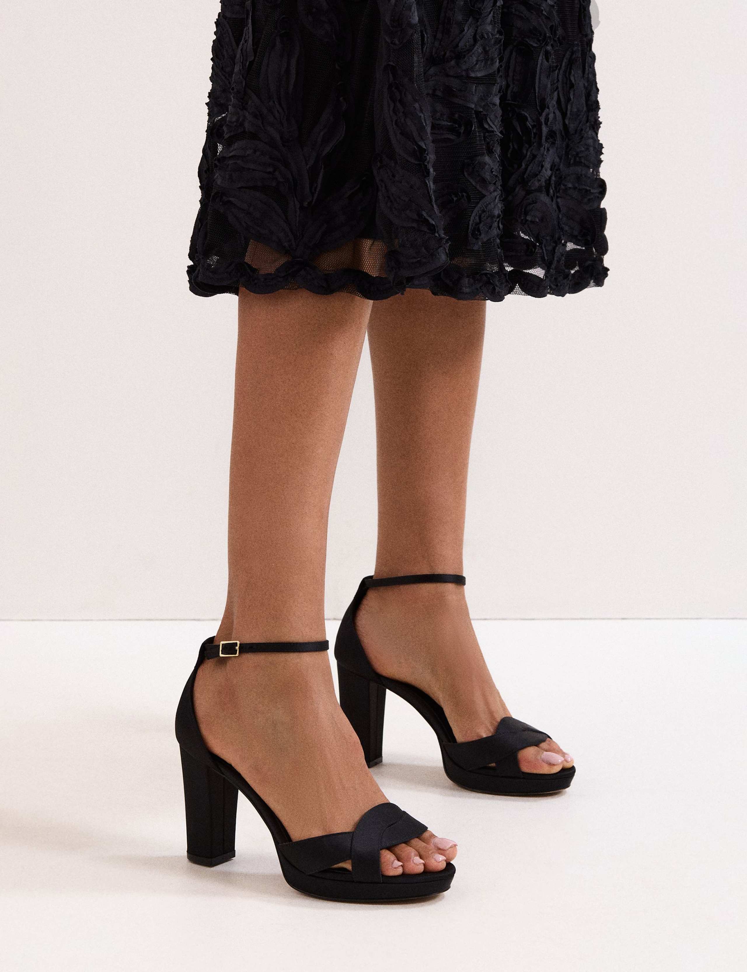 Satin Platform Heels 6 of 9