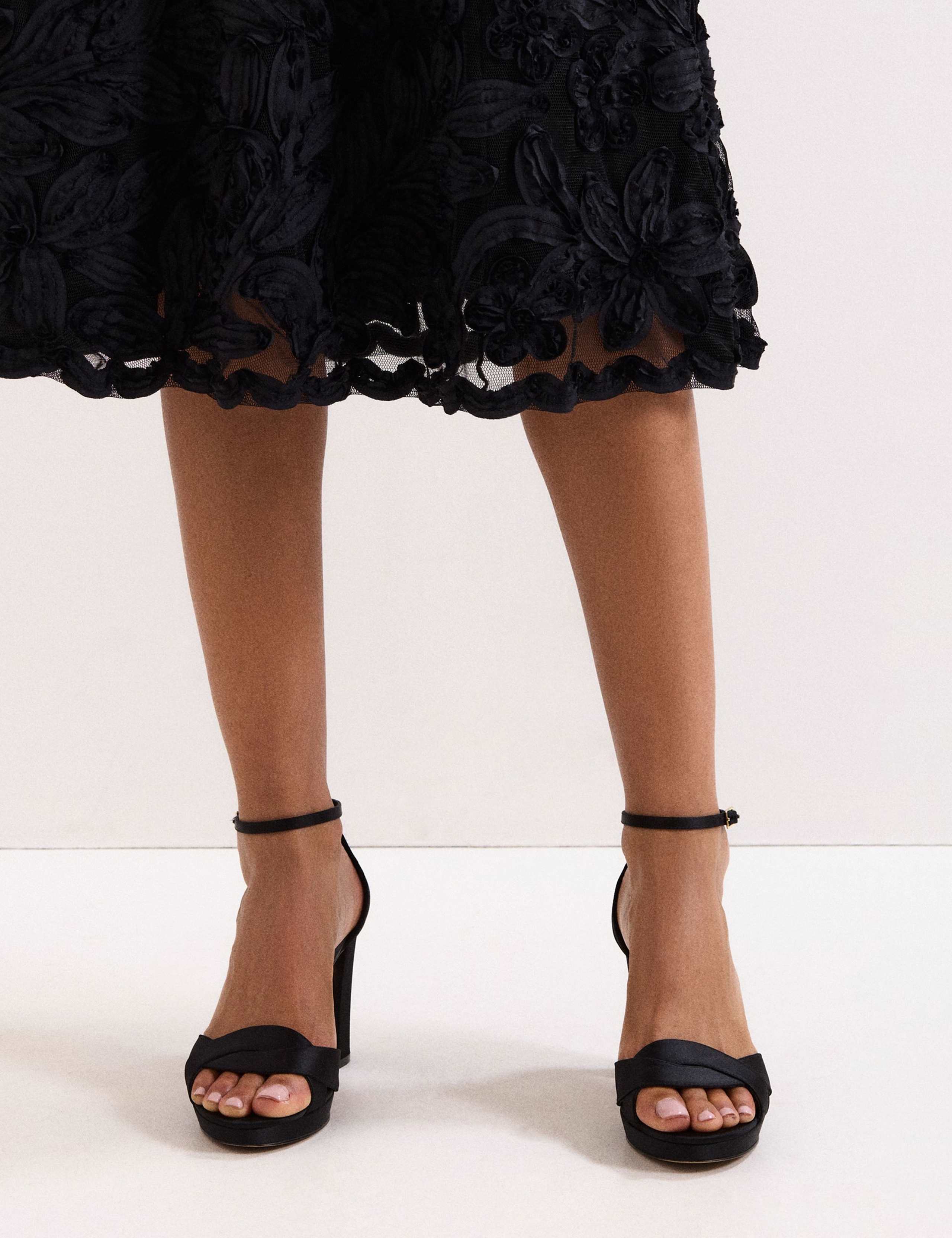 Satin Platform Heels 8 of 9