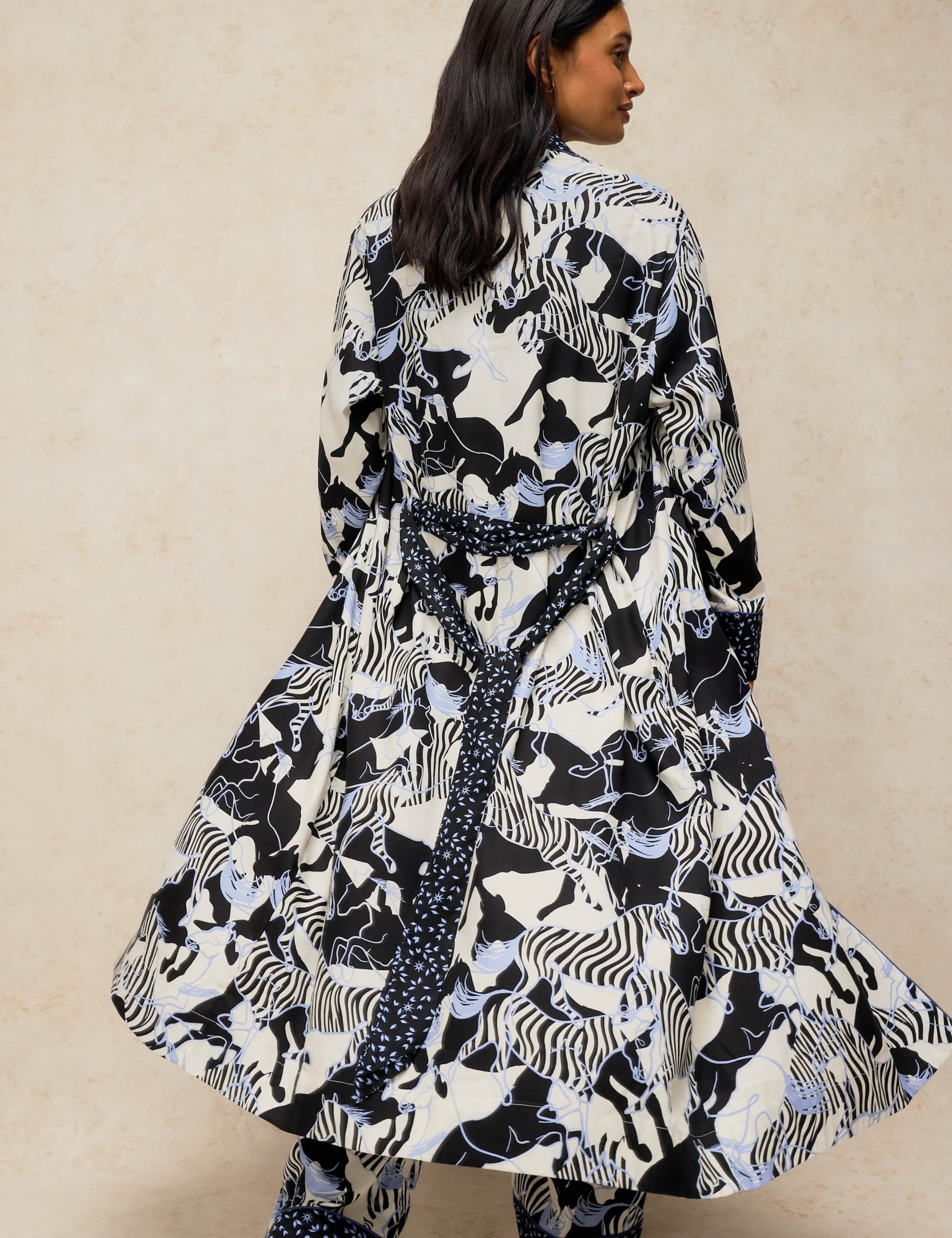 Cotton Rich Printed Dressing Gown 4 of 6