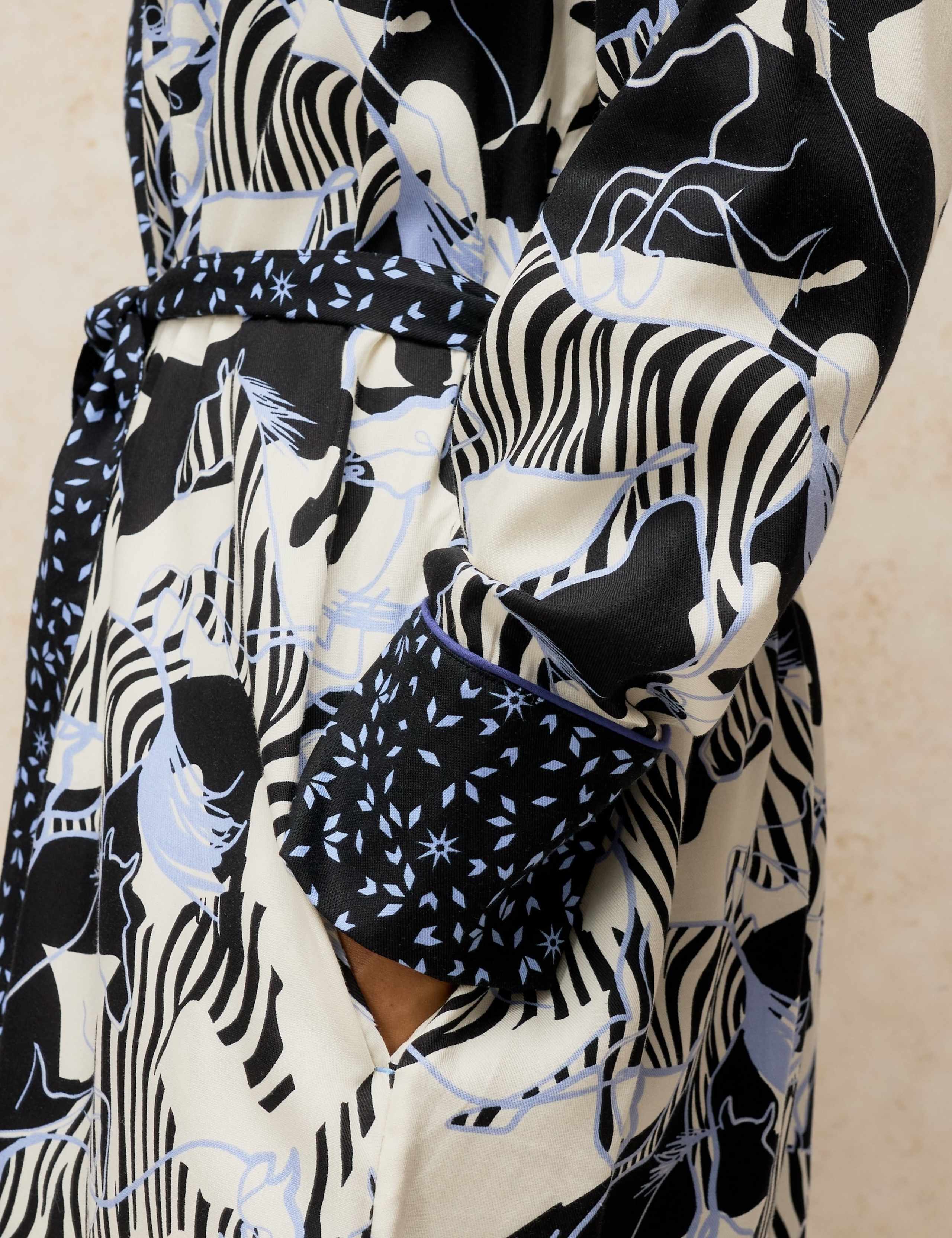 Cotton Rich Printed Dressing Gown 5 of 6
