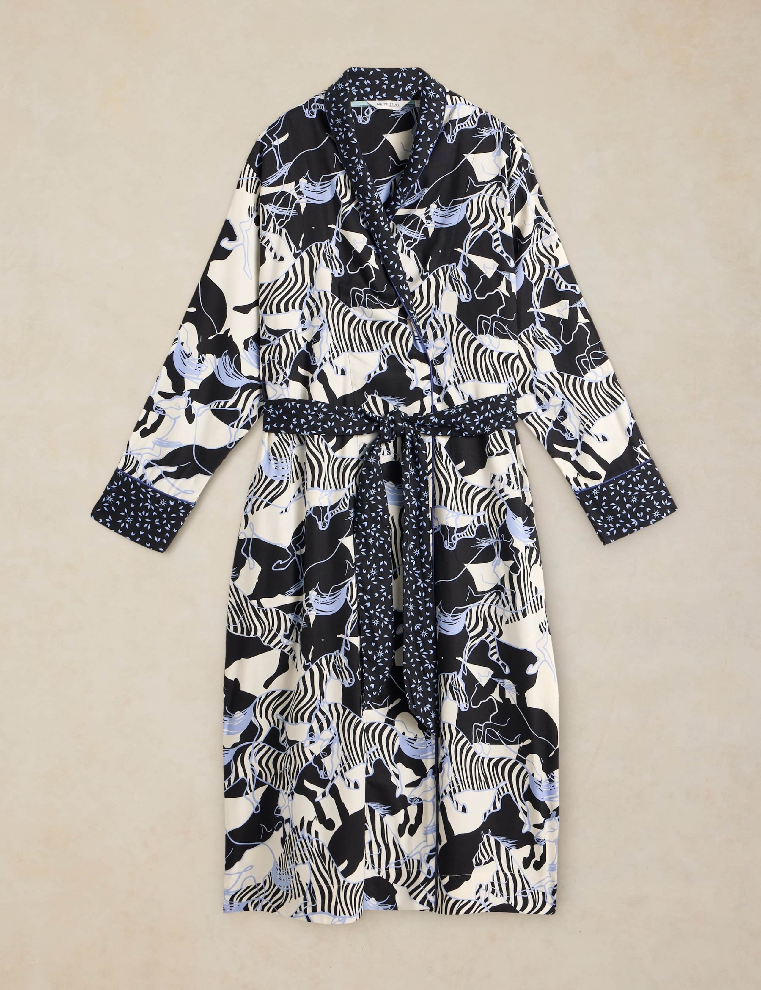 Cotton Rich Printed Dressing Gown 2 of 6