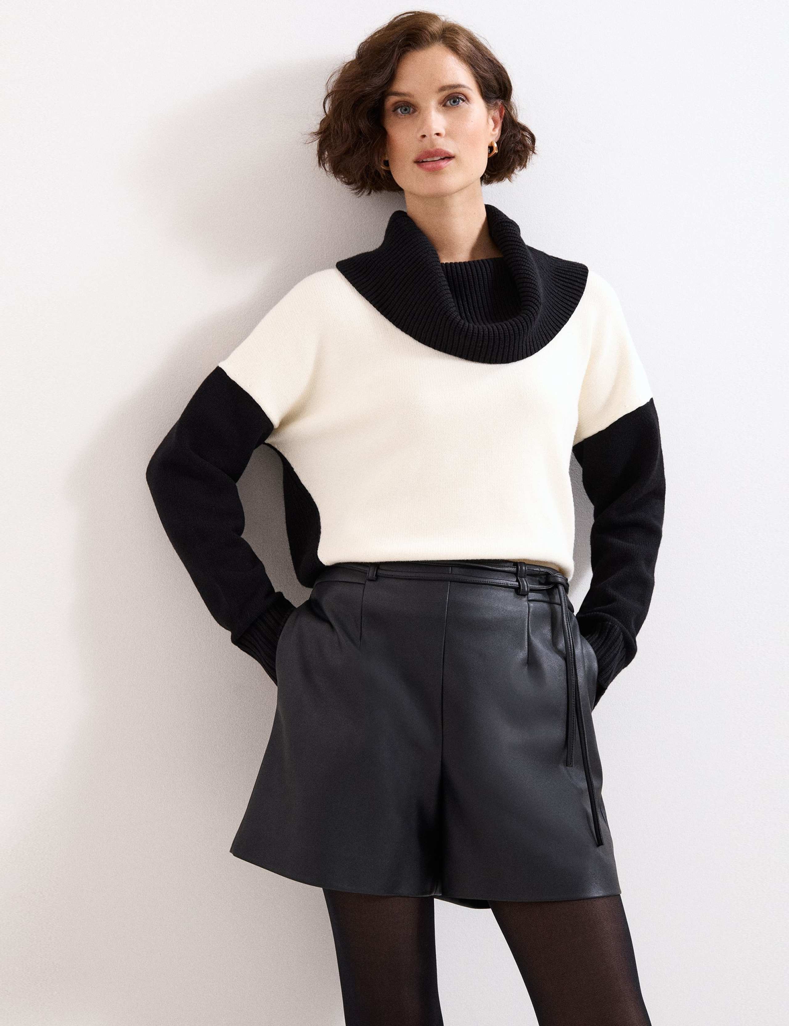 Faux Leather Tailored Shorts 3 of 6