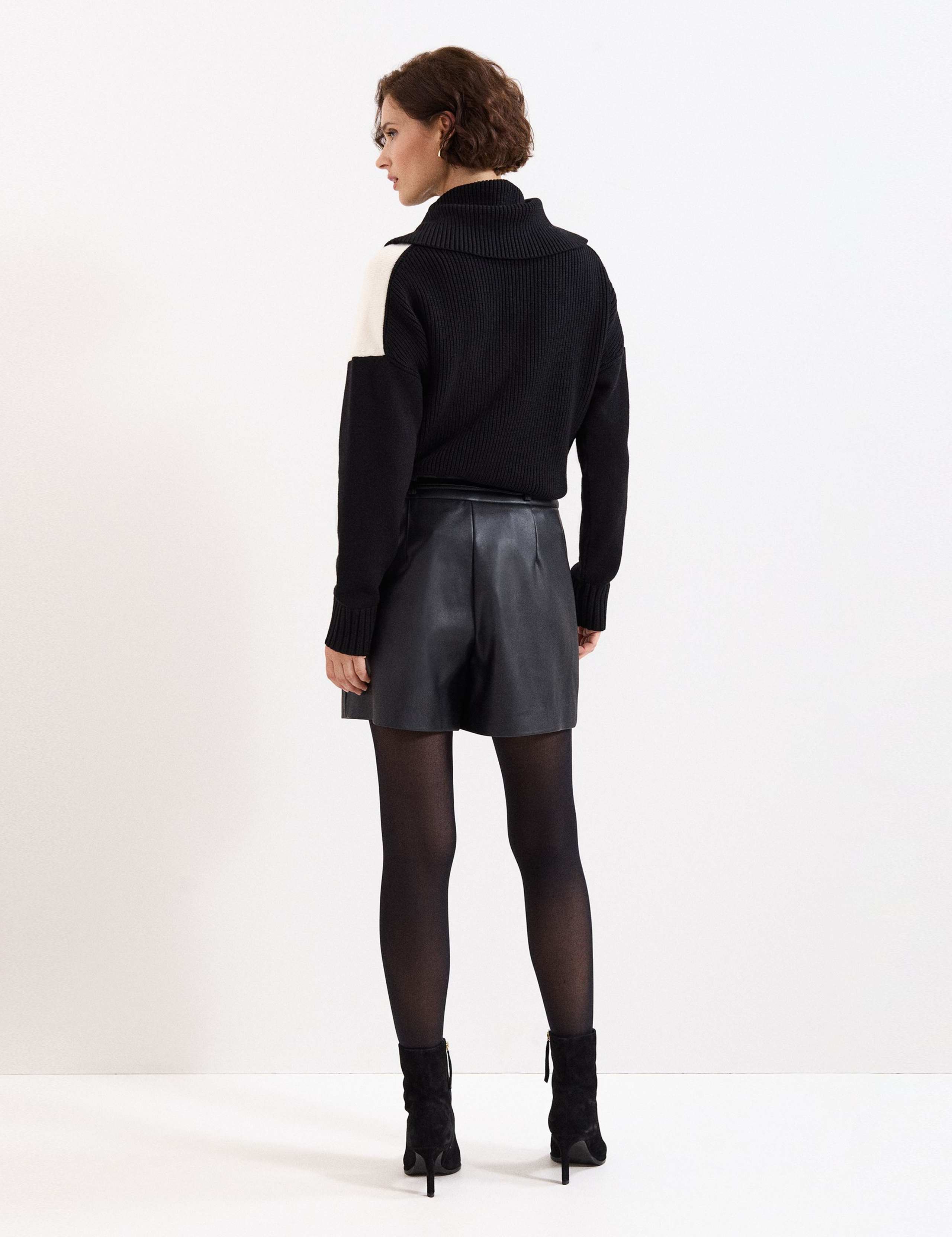 Faux Leather Tailored Shorts 4 of 6