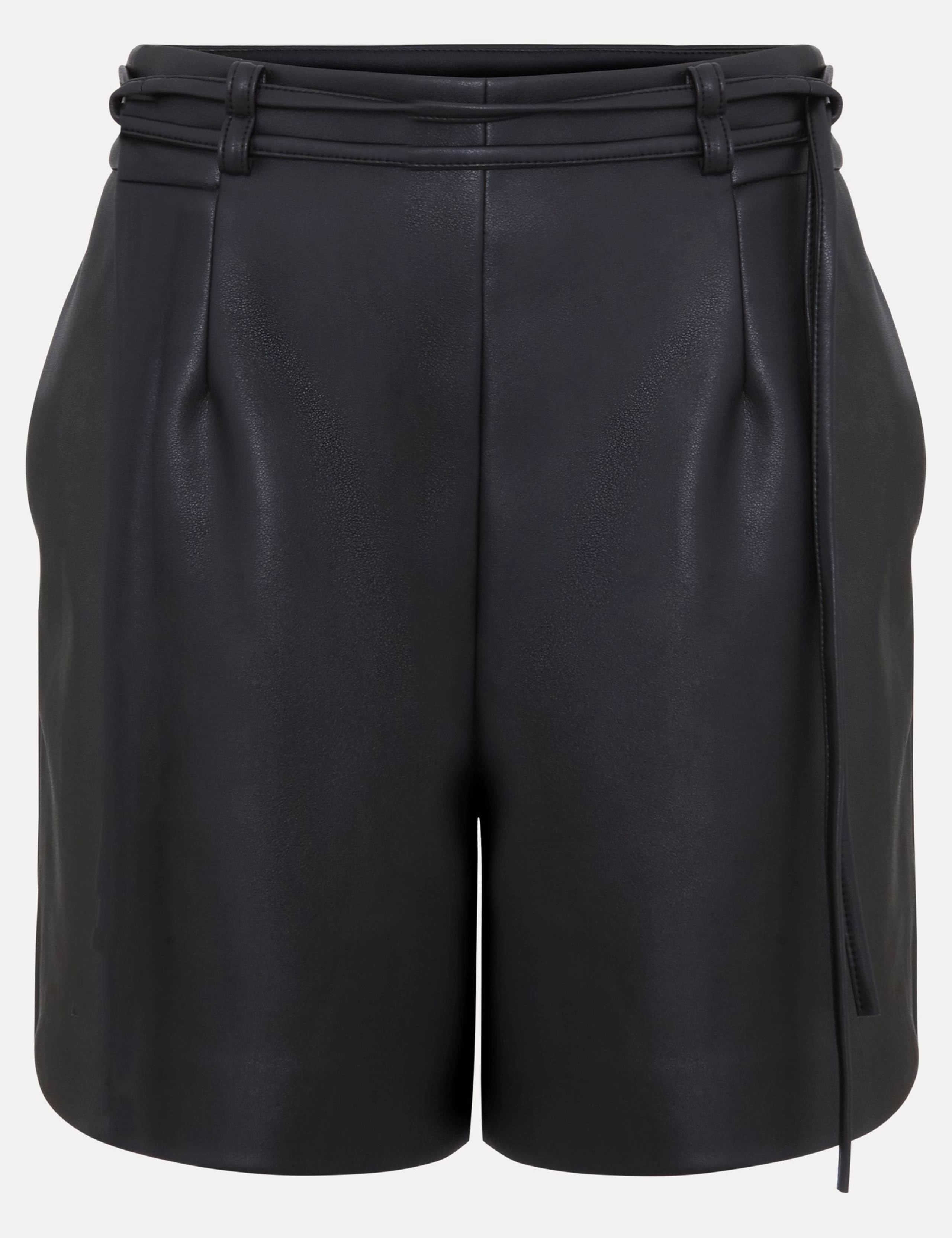 Faux Leather Tailored Shorts 2 of 6