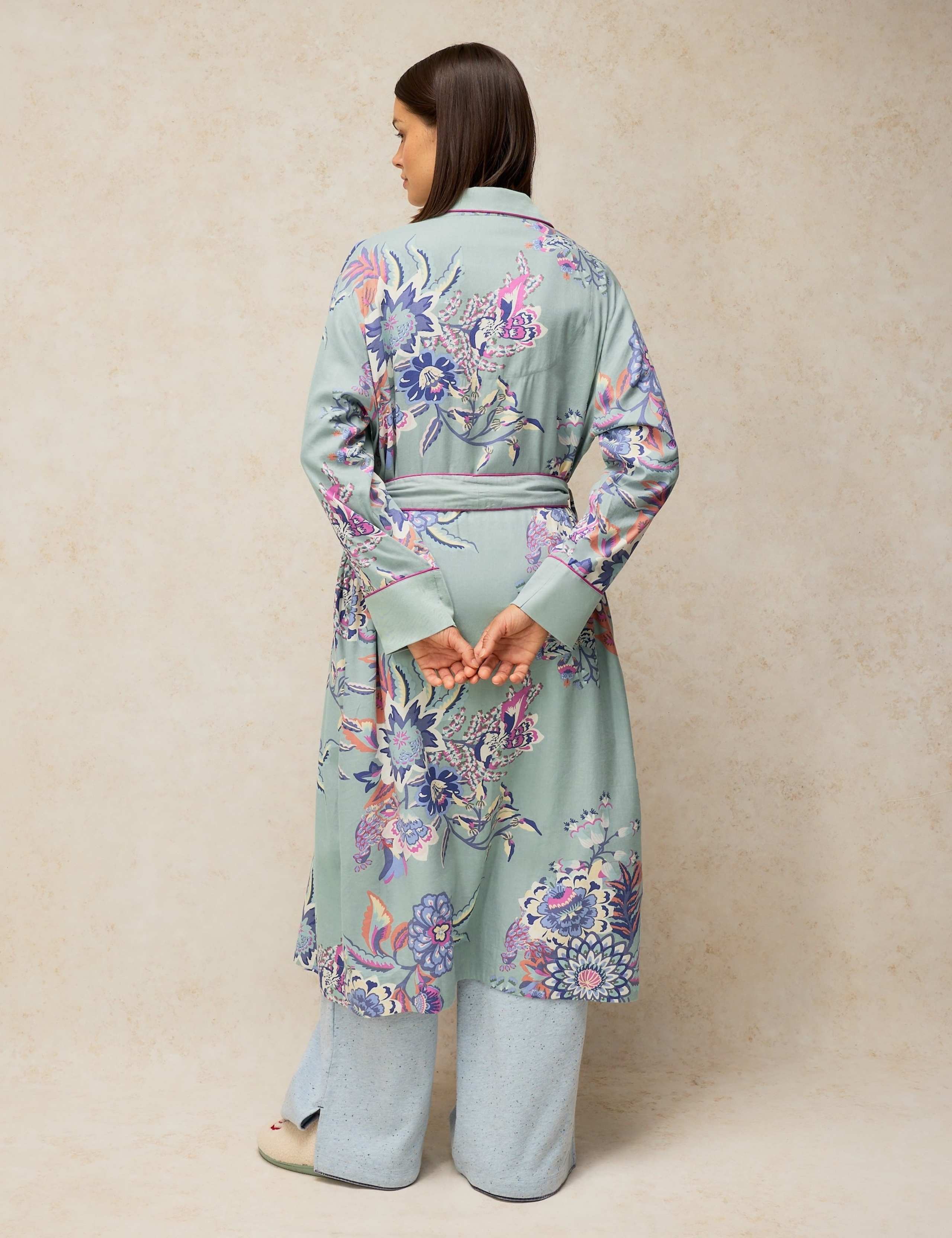 Cotton Rich Printed Dressing Gown 3 of 6