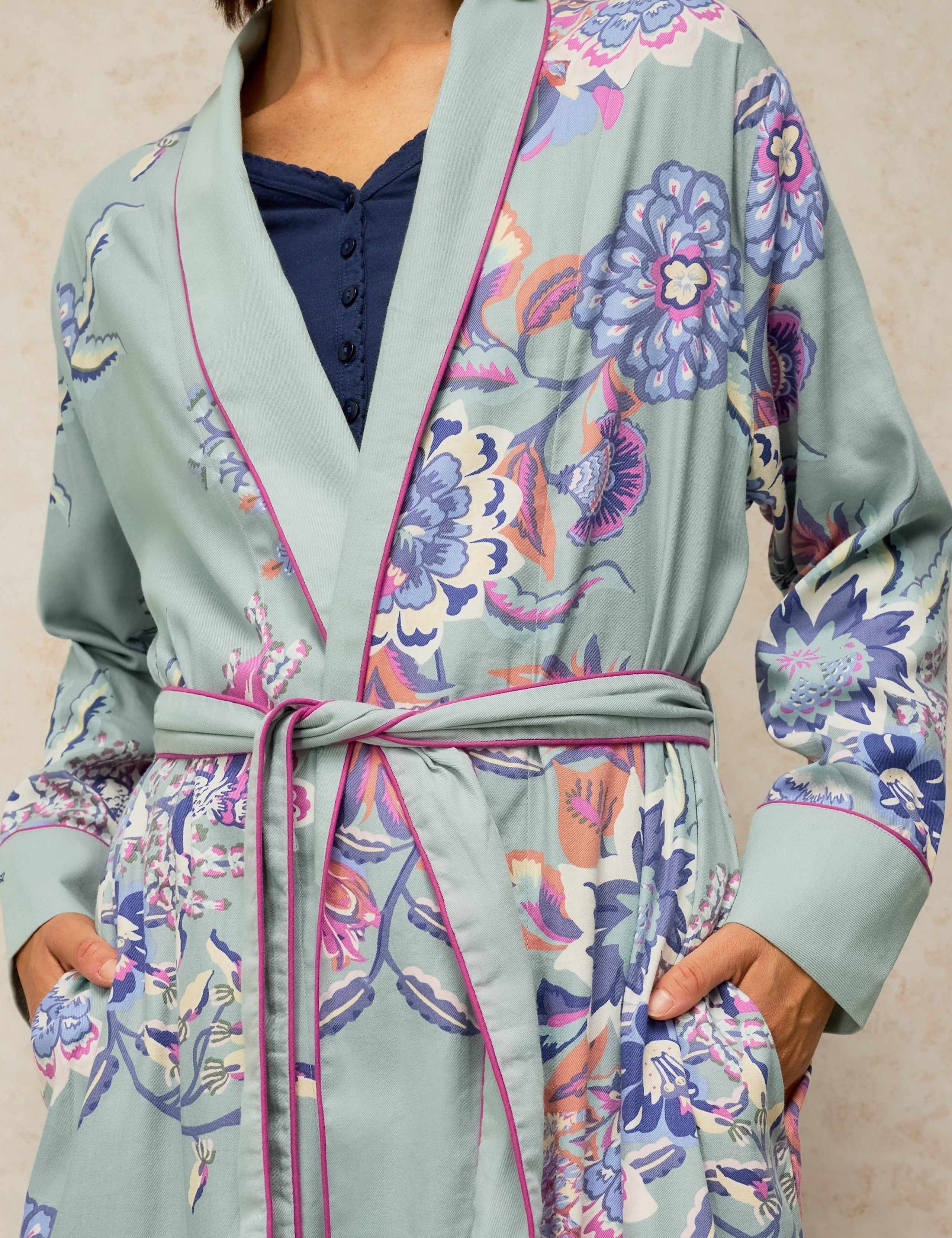 Cotton Rich Printed Dressing Gown 5 of 6
