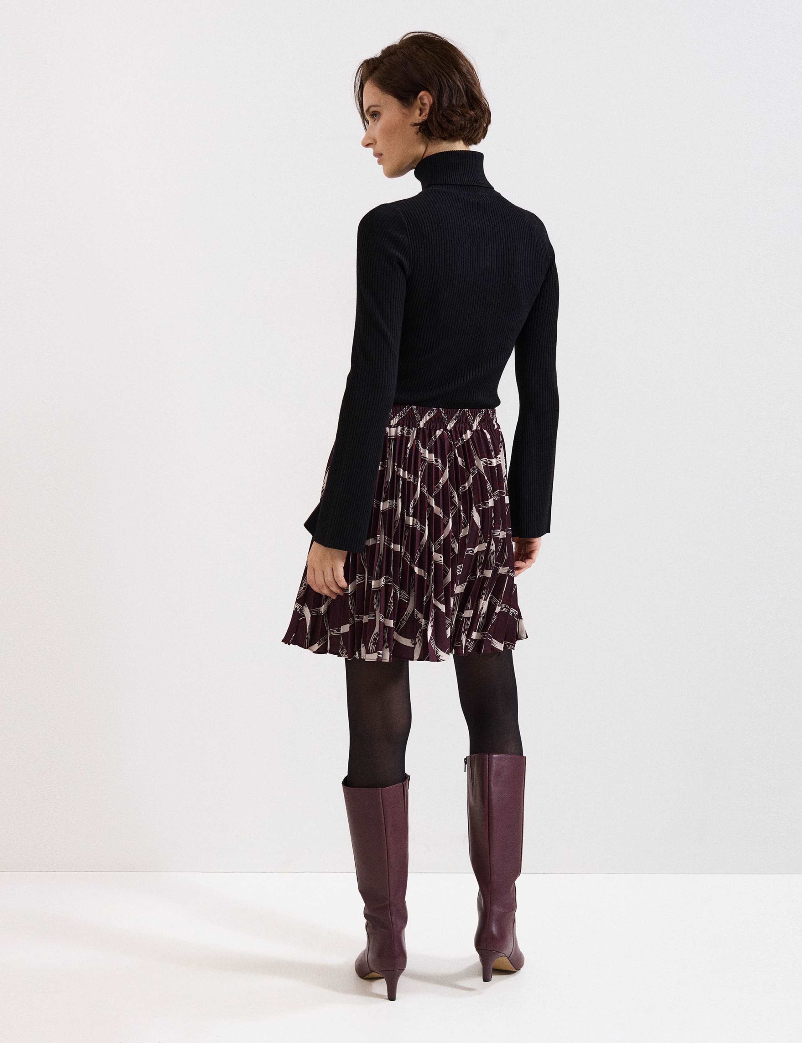 Checked Pleated Mini Skirt 4 of 7