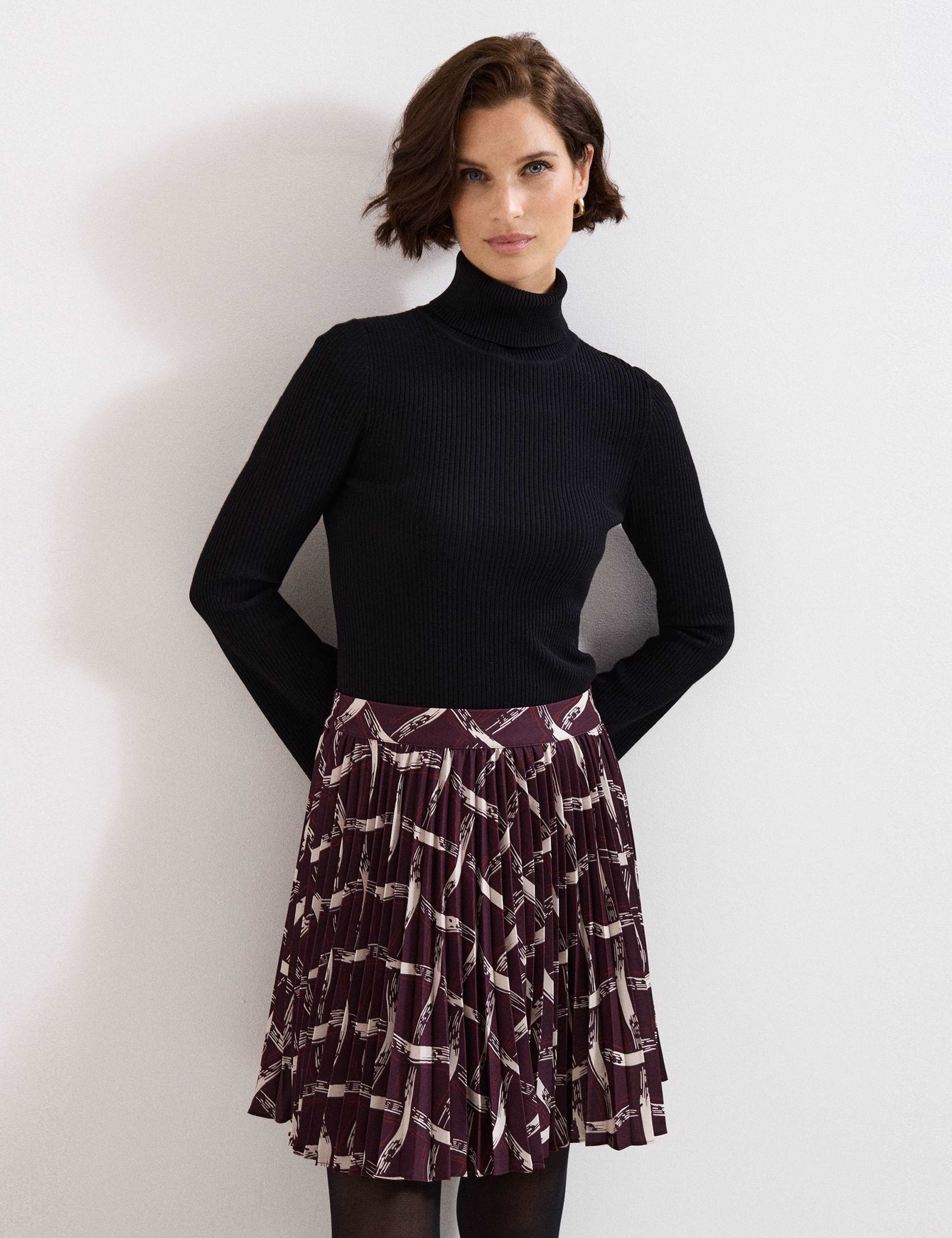 Checked Pleated Mini Skirt 5 of 7