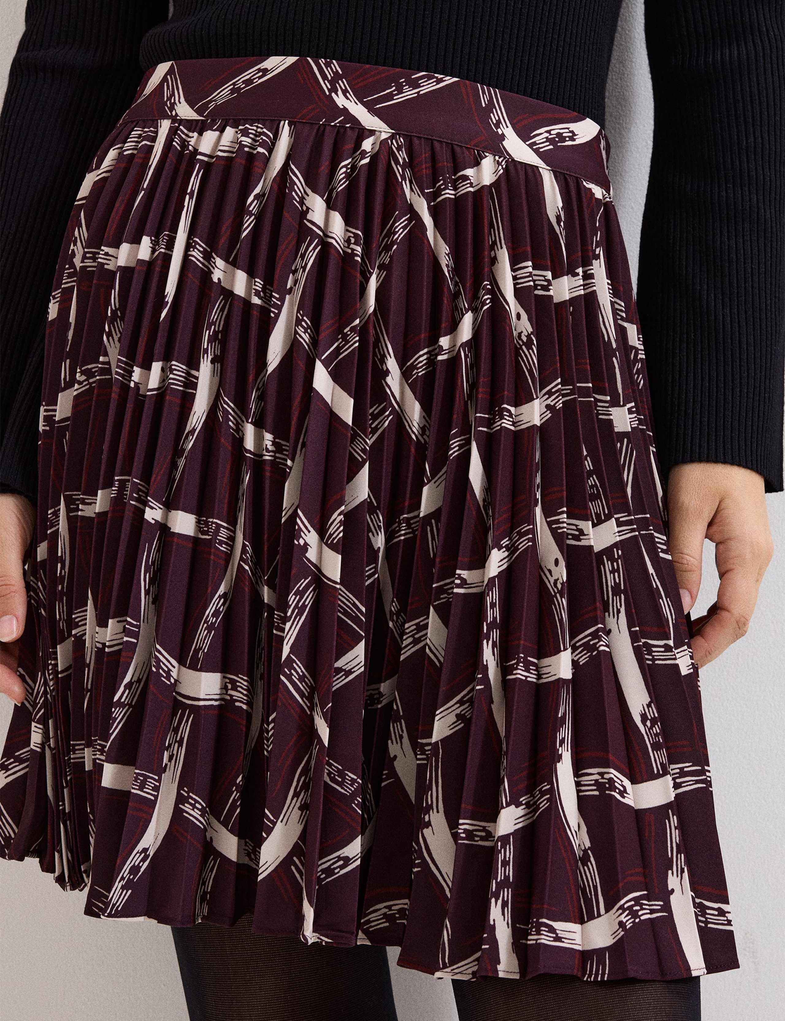 Checked Pleated Mini Skirt 7 of 7