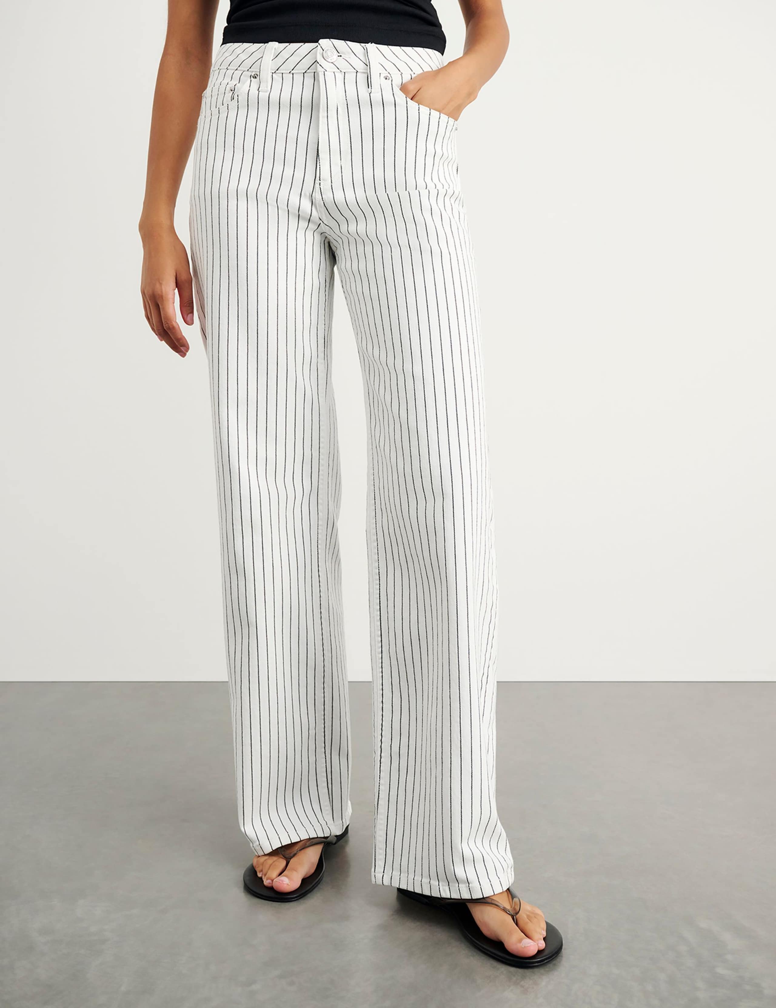 Striped Straight Leg Jeans 5 of 7