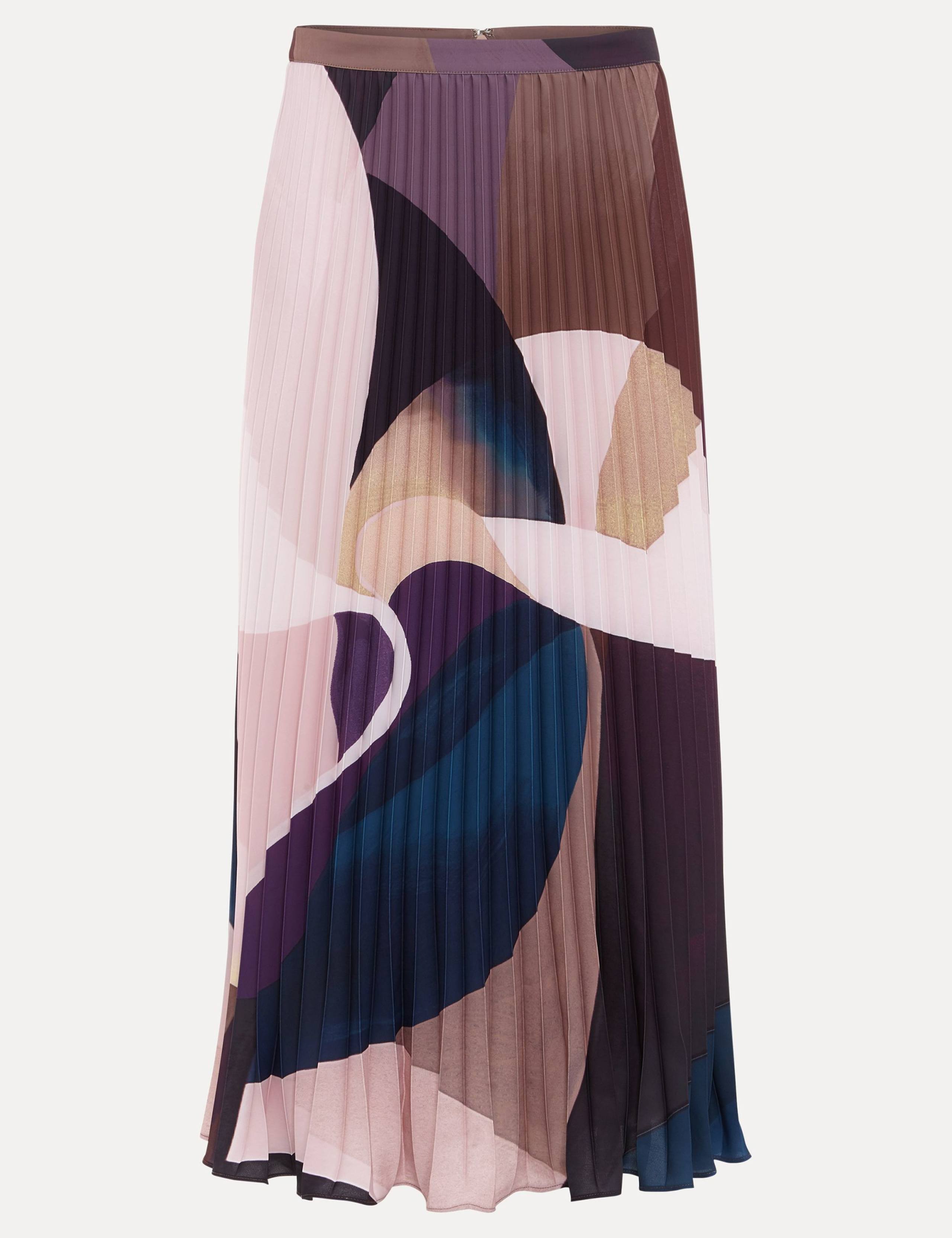Plisse Printed Midi Pleated Skirt 2 of 7