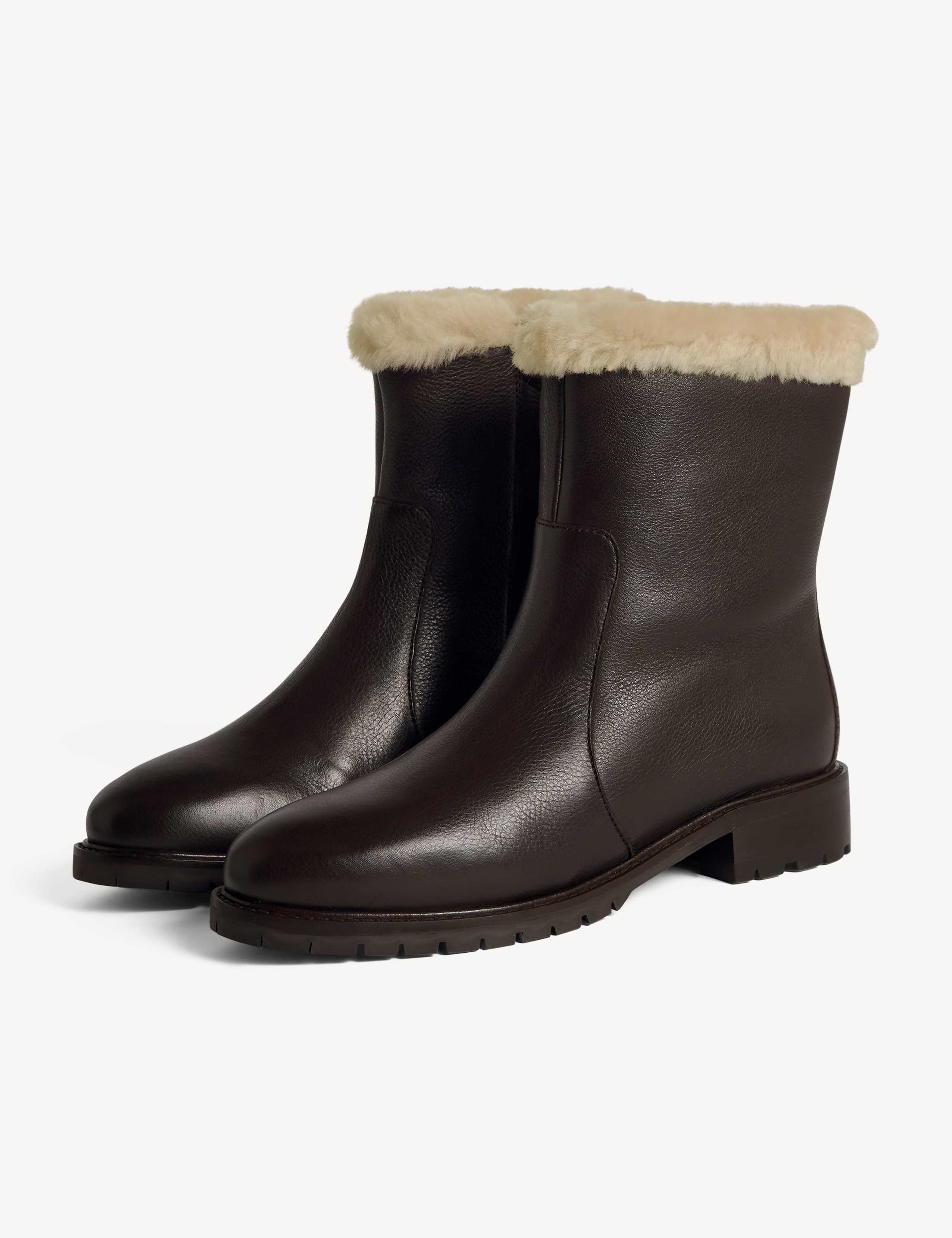 Leather Flat Ankle Boots 6 of 6