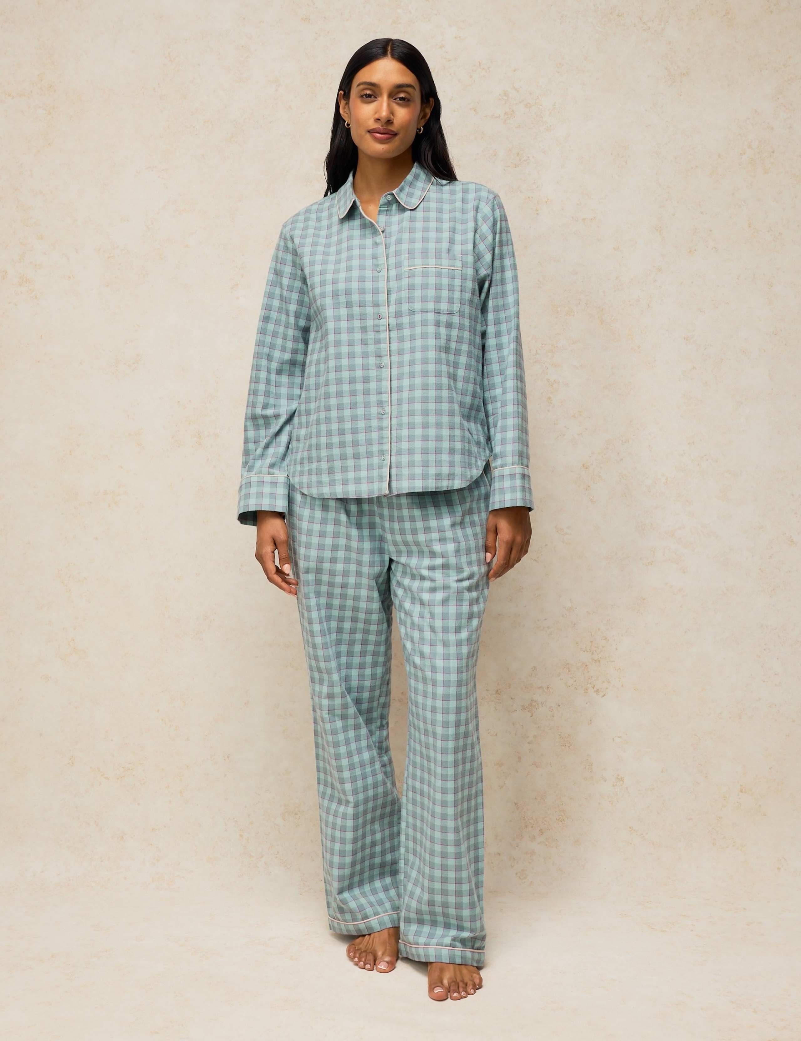 Cotton Rich Checked Pyjama Bottoms 1 of 6