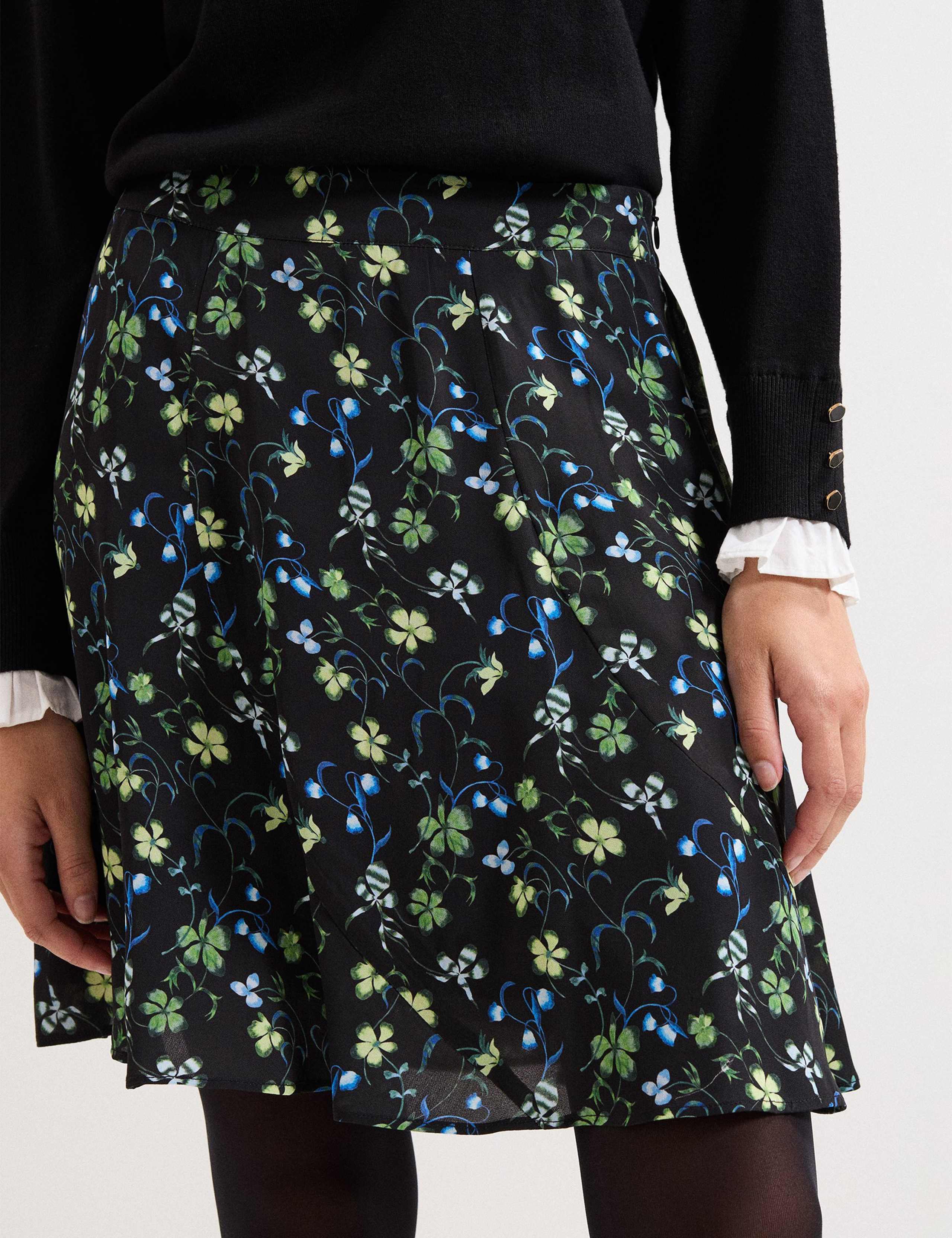 Floral Mini A-Line Skirt 6 of 6