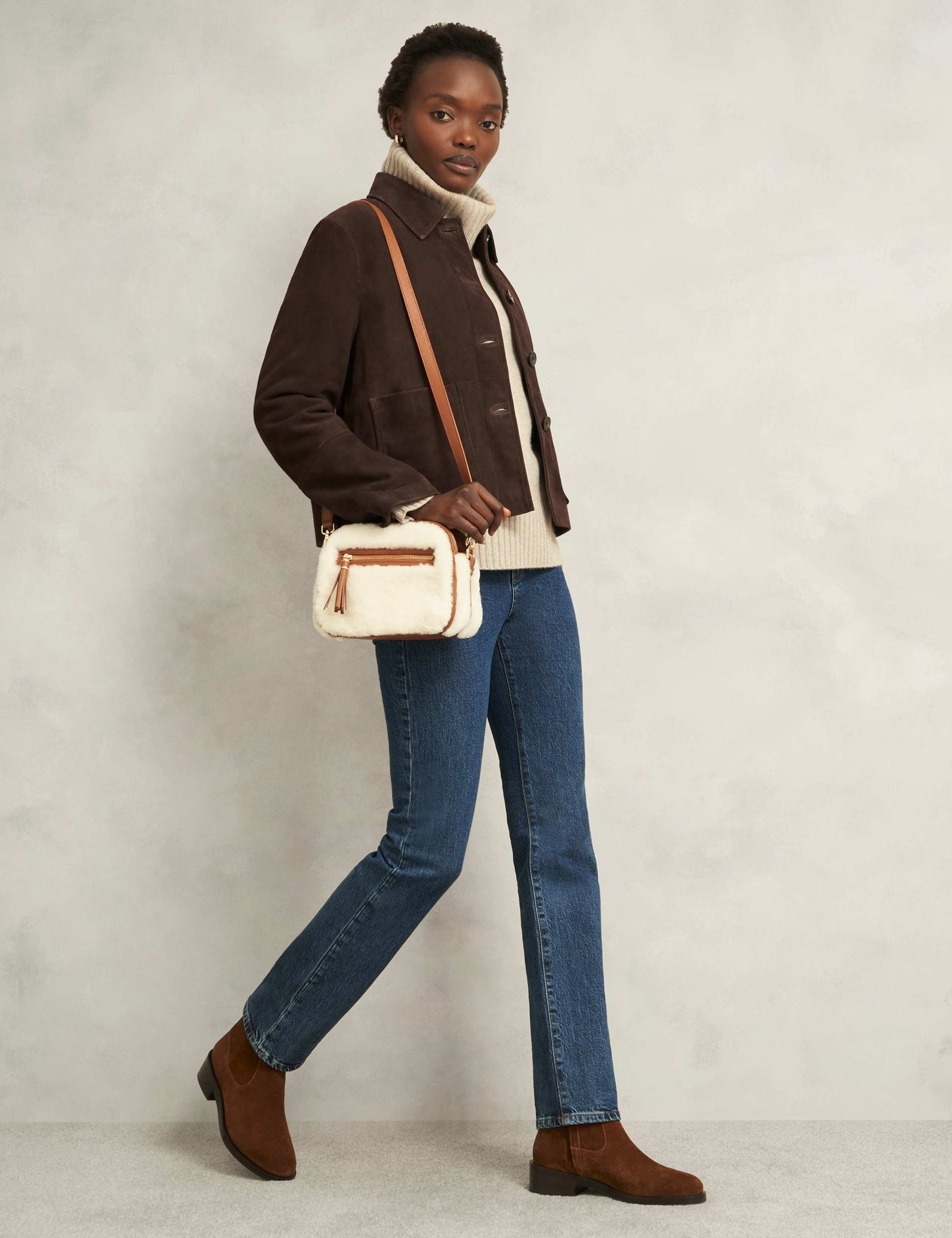 Suede Chelsea Block Heel Boots 2 of 2