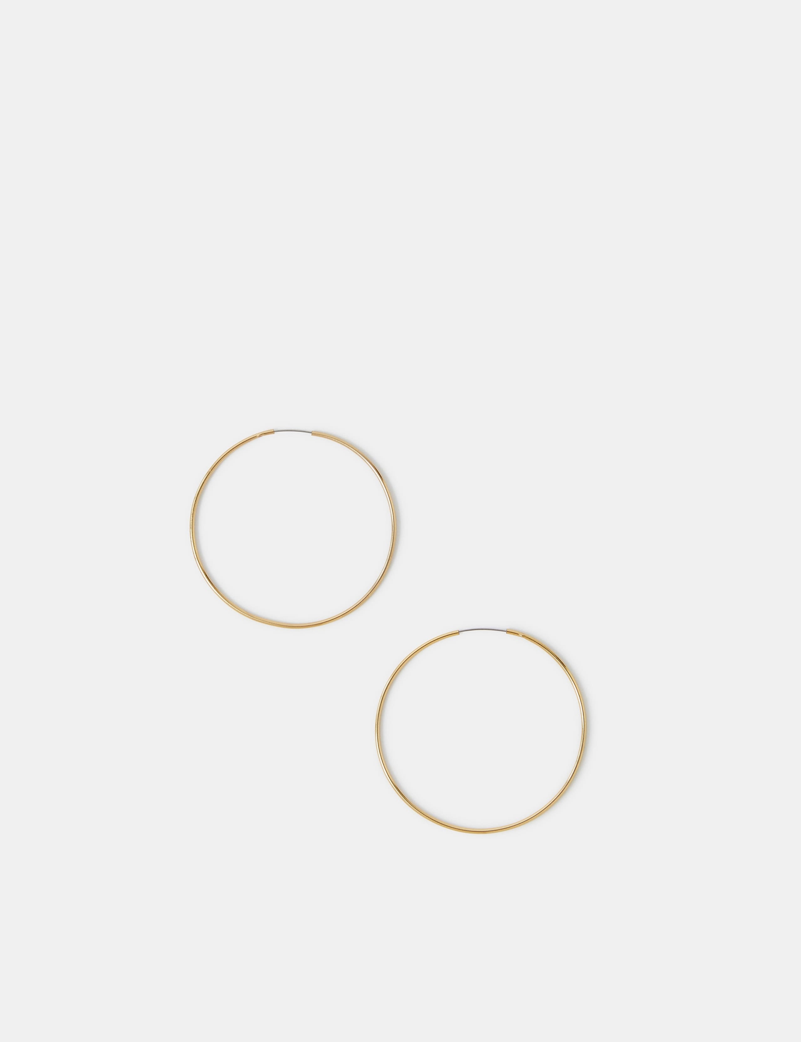 14 Carat Gold Plated Hoop Earrings 1 of 2