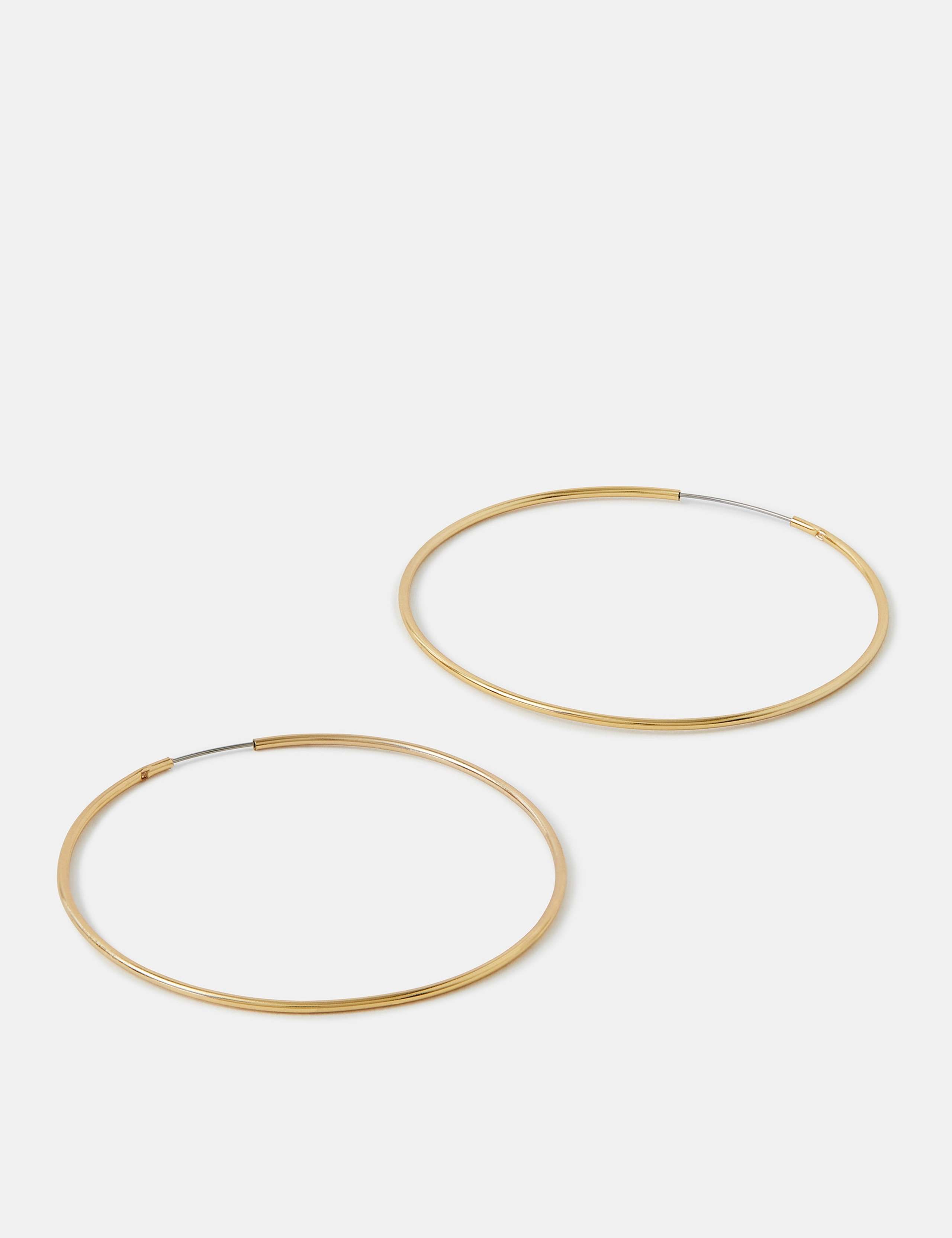 14 Carat Gold Plated Hoop Earrings 2 of 2