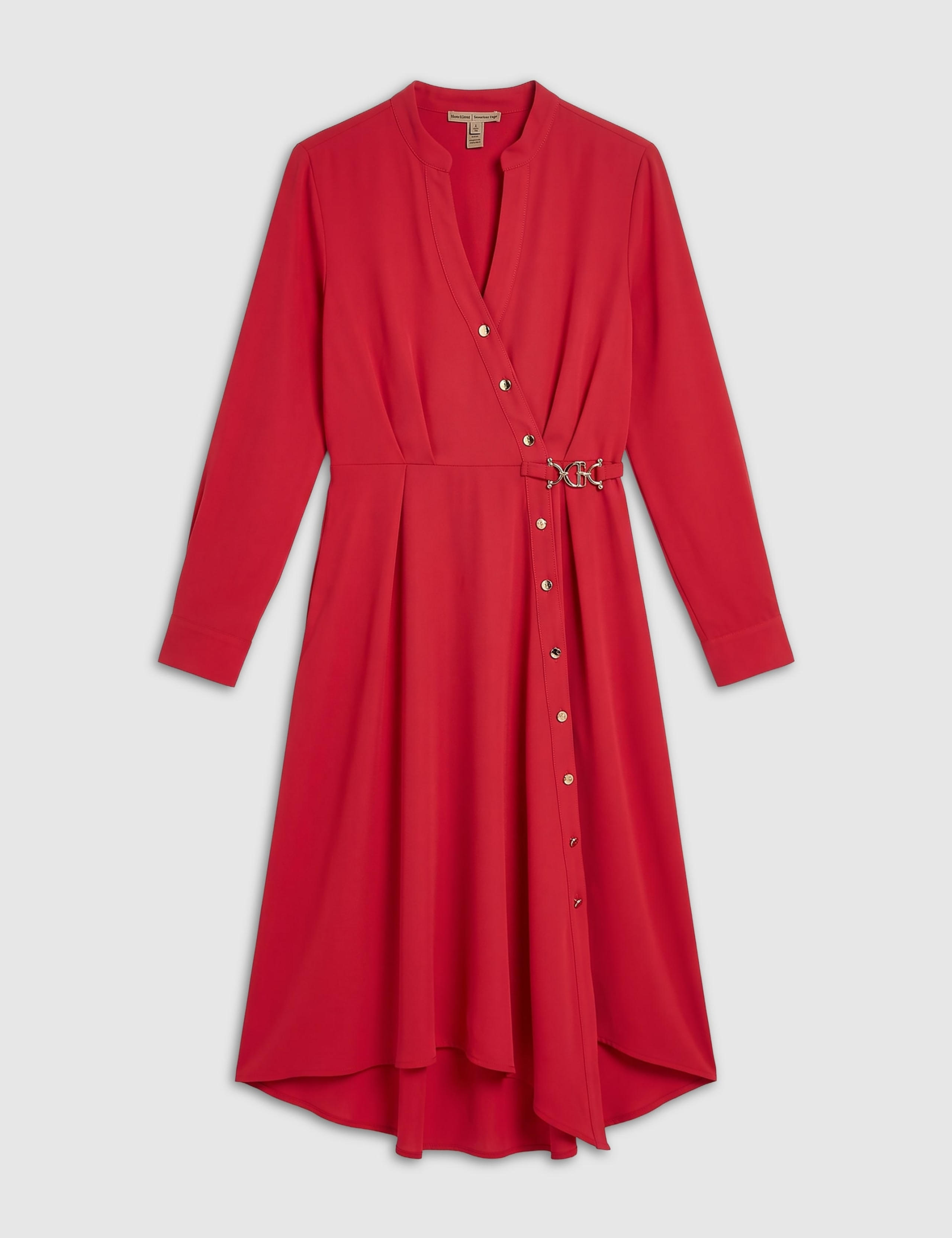 V Neck Button Through Midaxi Shirt Dress 6 of 6