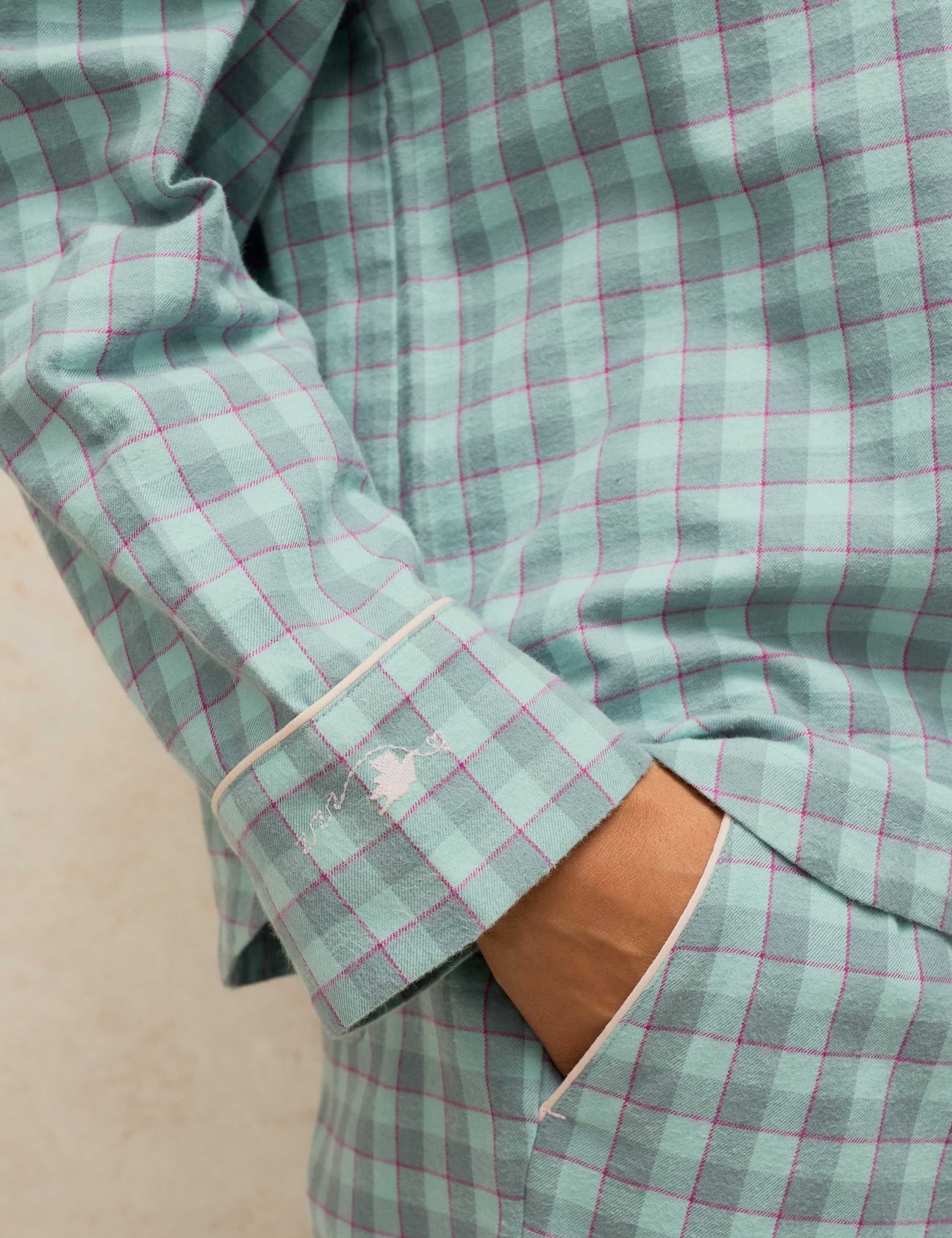 Cotton Rich Checked Pyjama Top 5 of 6