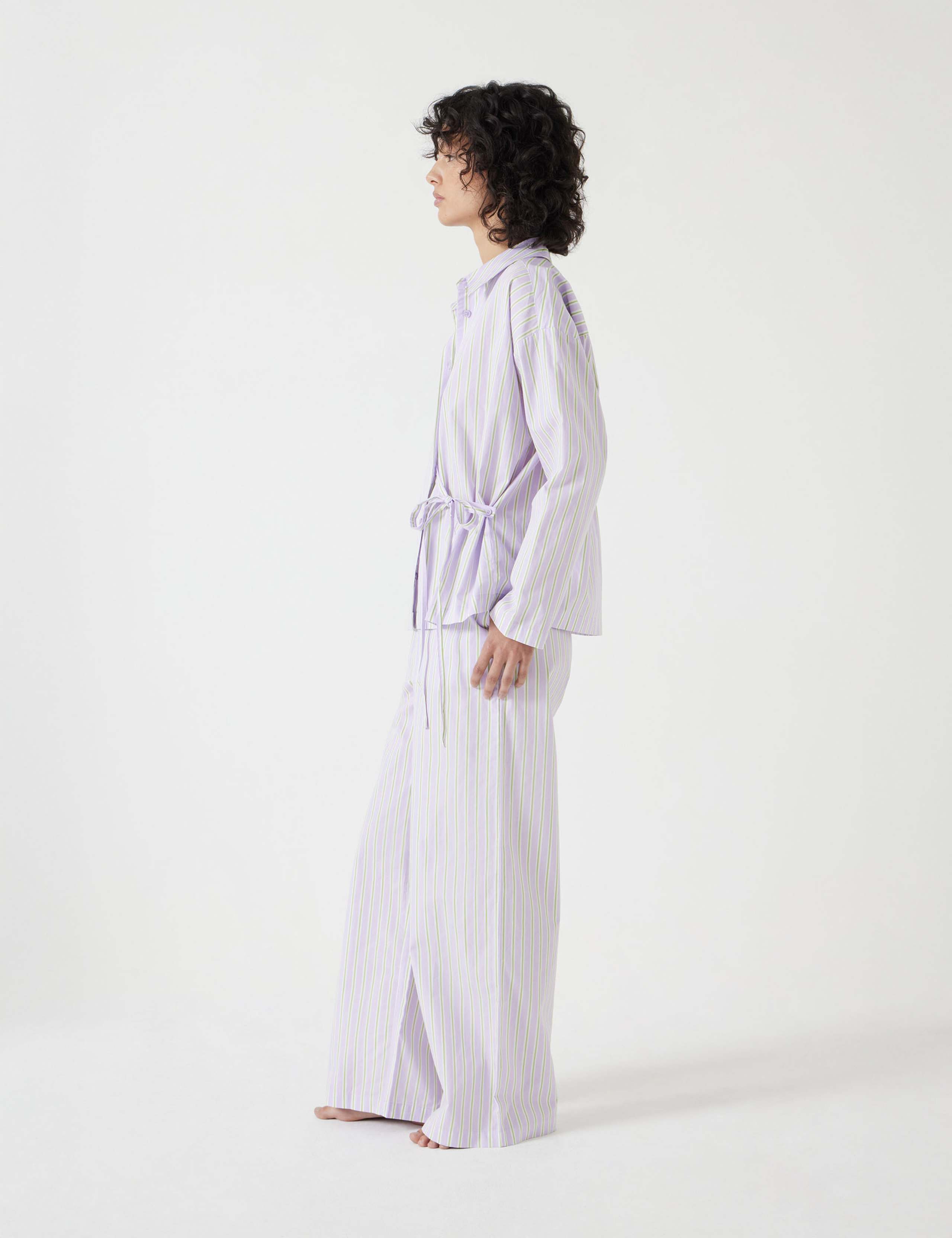 Pure Cotton Striped Poplin Pyjama Set 3 of 6