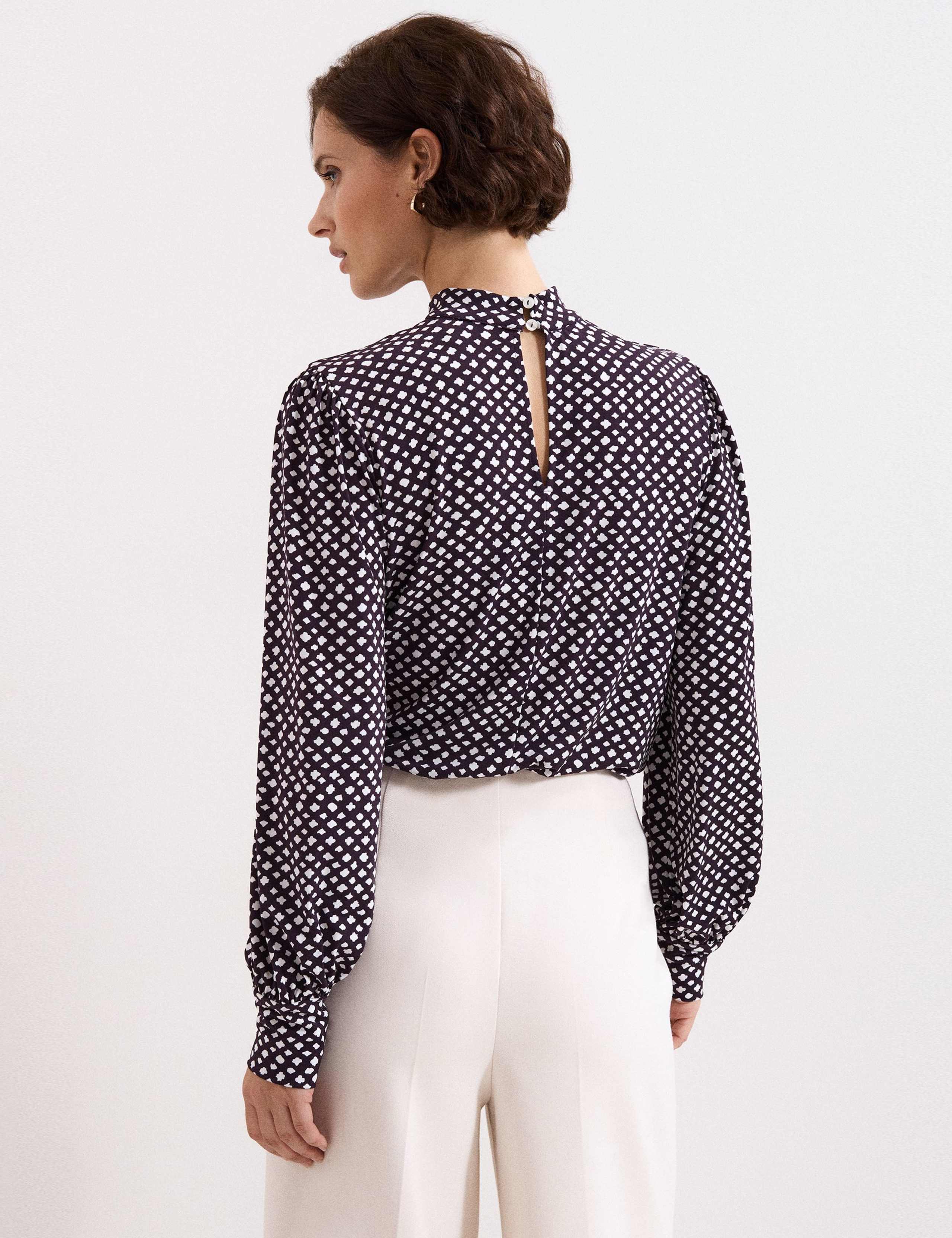 Printed High Neck Blouse 5 of 7