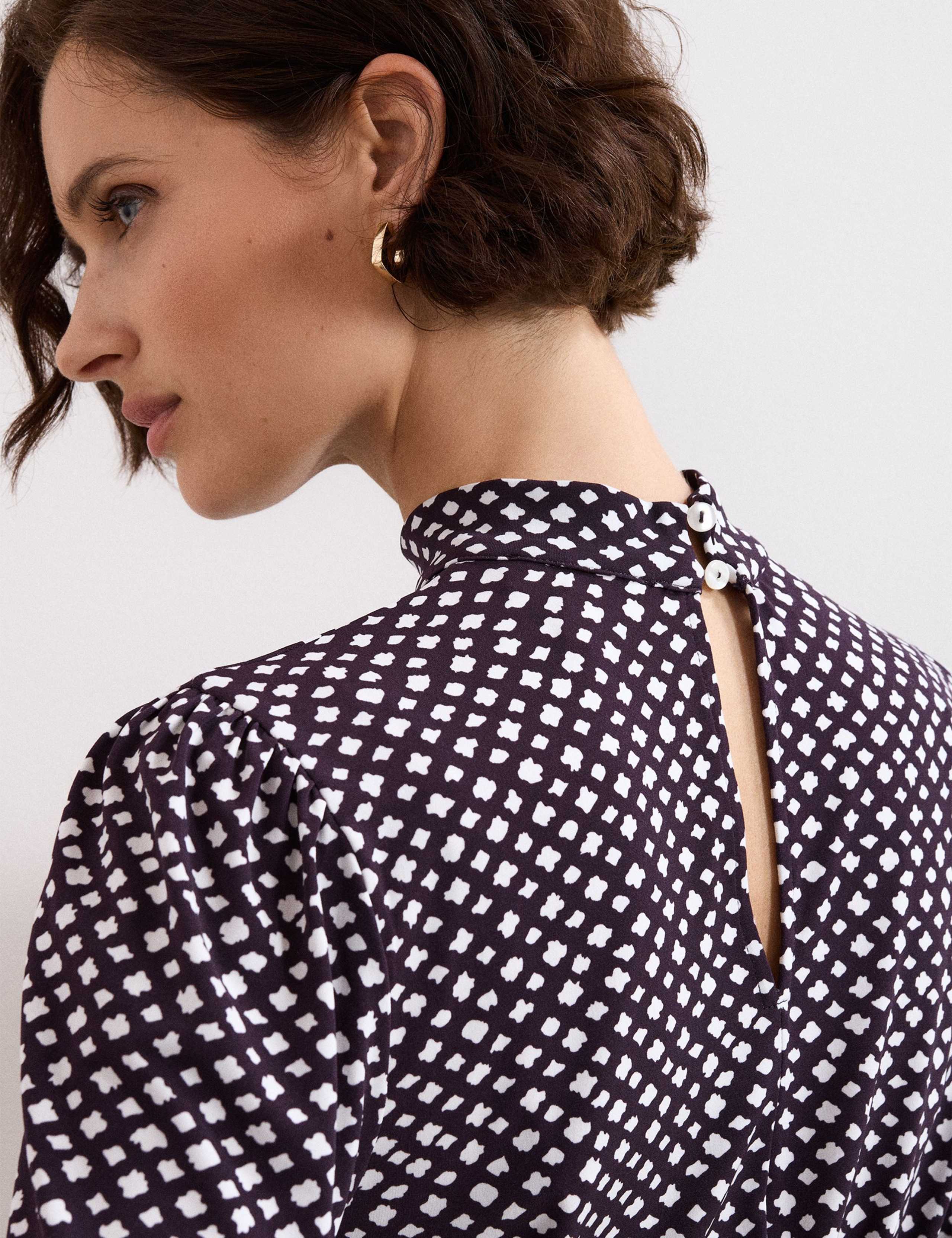 Printed High Neck Blouse 7 of 7