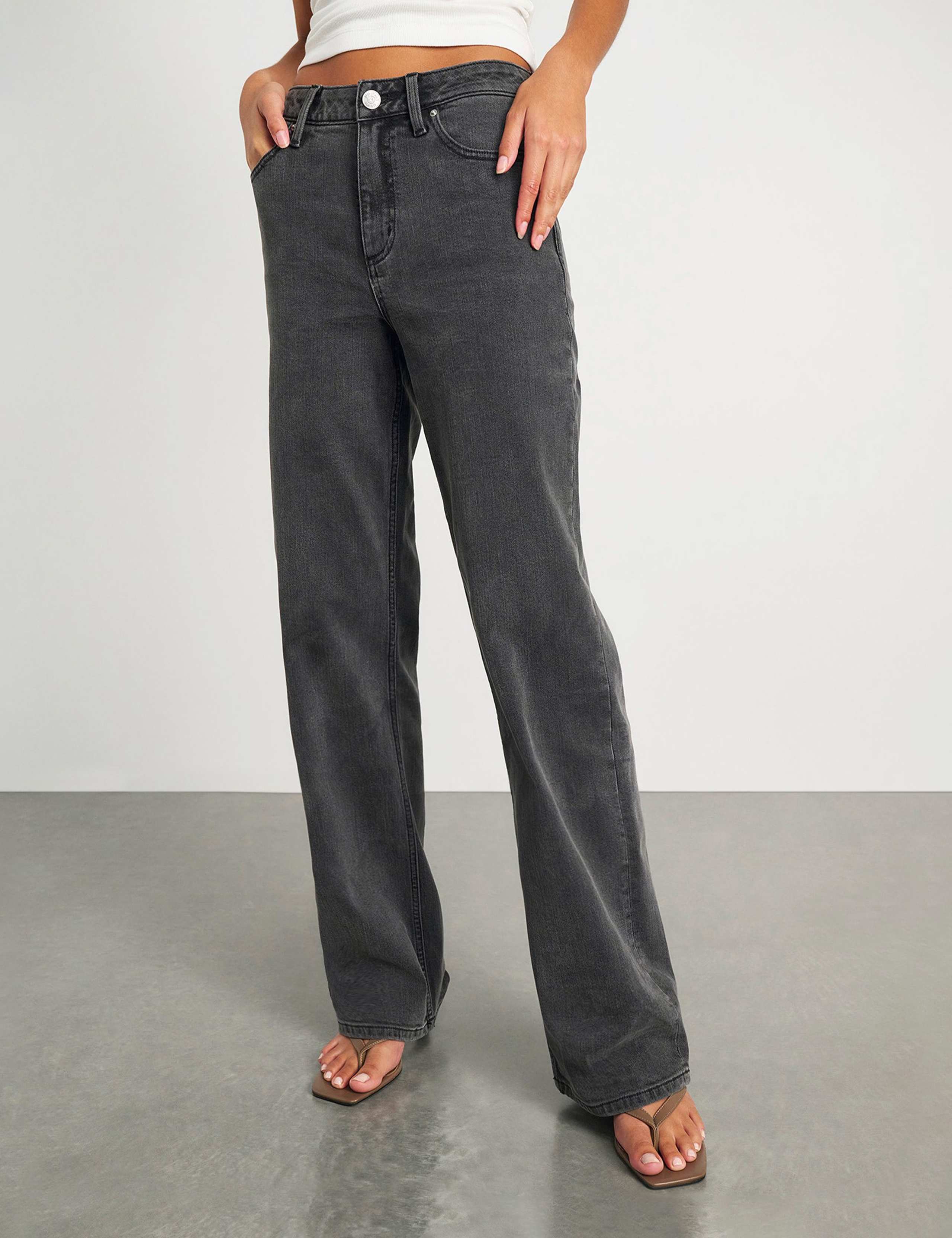 Mid Rise Wide Leg Jeans 5 of 7