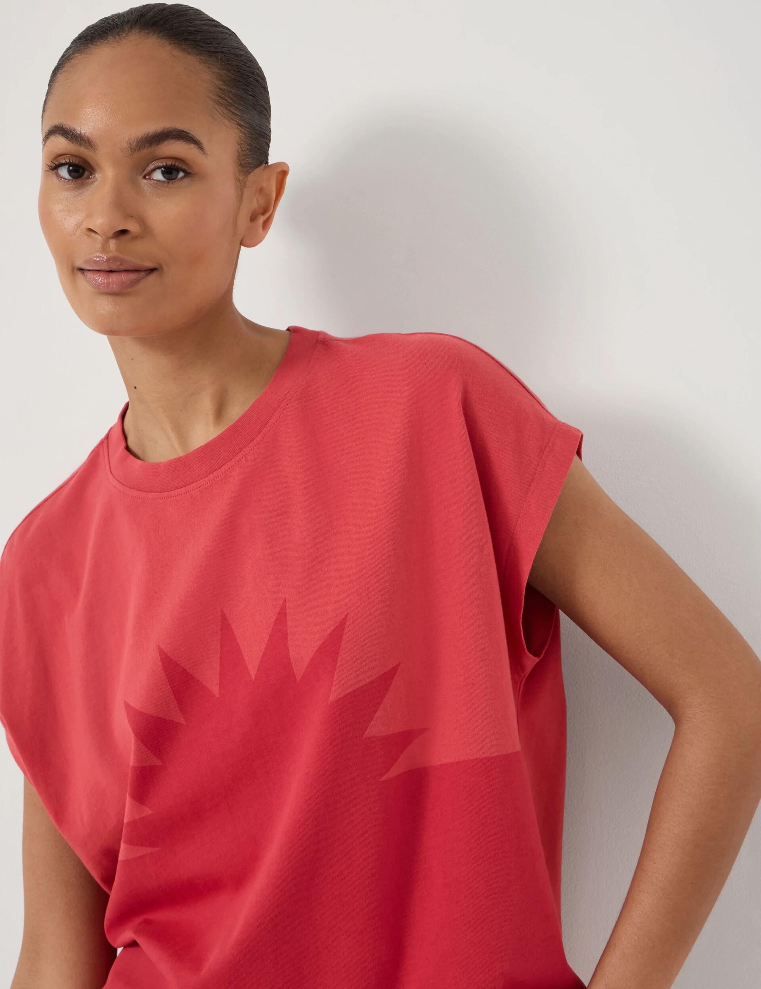 Pure Cotton Sunburst Graphic T-Shirt 6 of 6