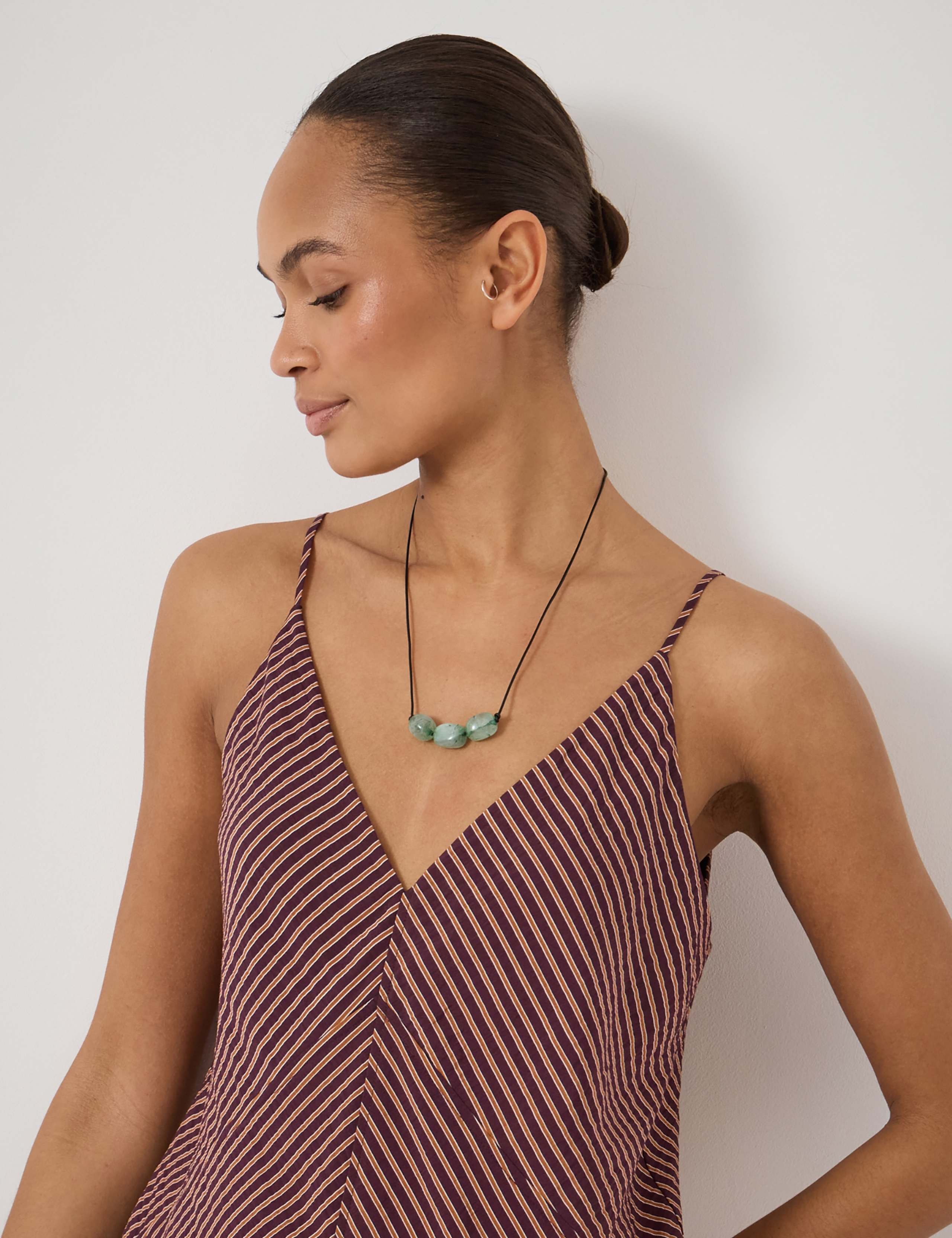 Seam Detail V-Neck Strappy Maxi Slip Dress 3 of 5