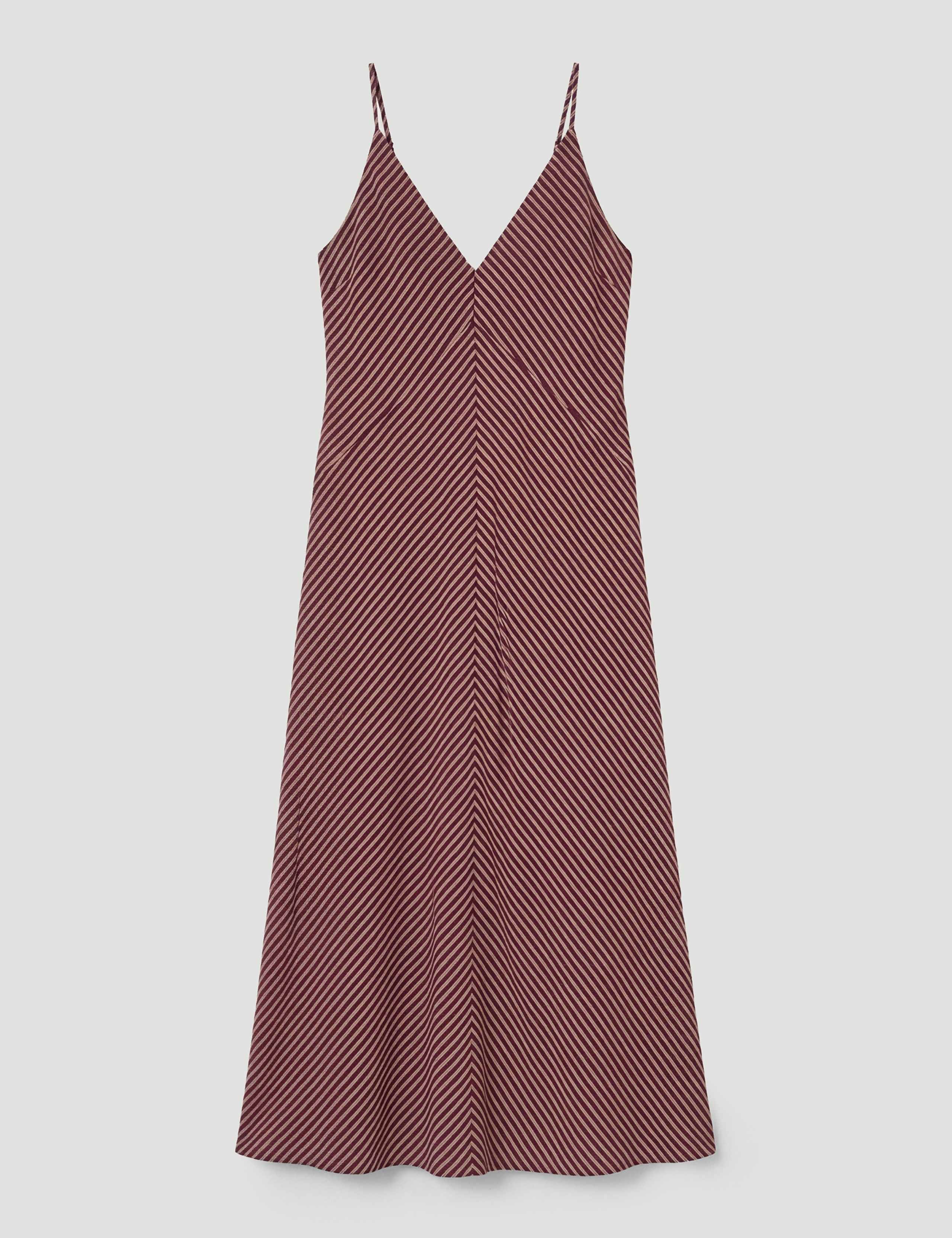 Seam Detail V-Neck Strappy Maxi Slip Dress 2 of 5