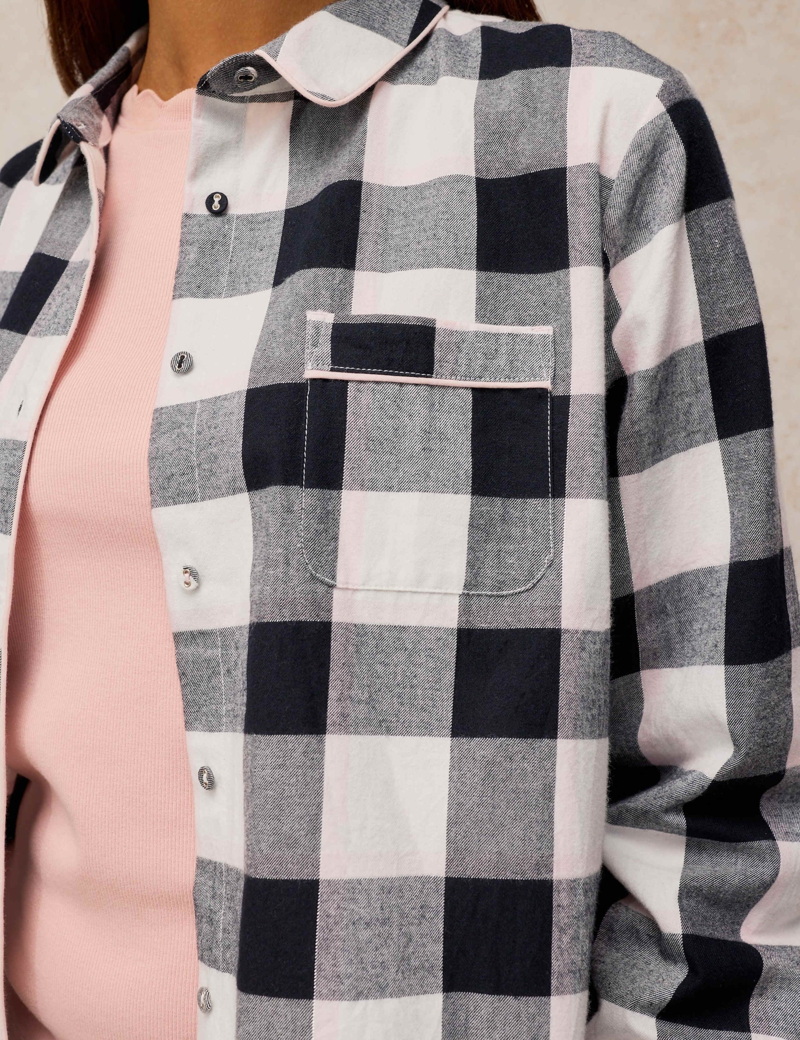 Cotton Rich Checked Pyjama Top 5 of 6