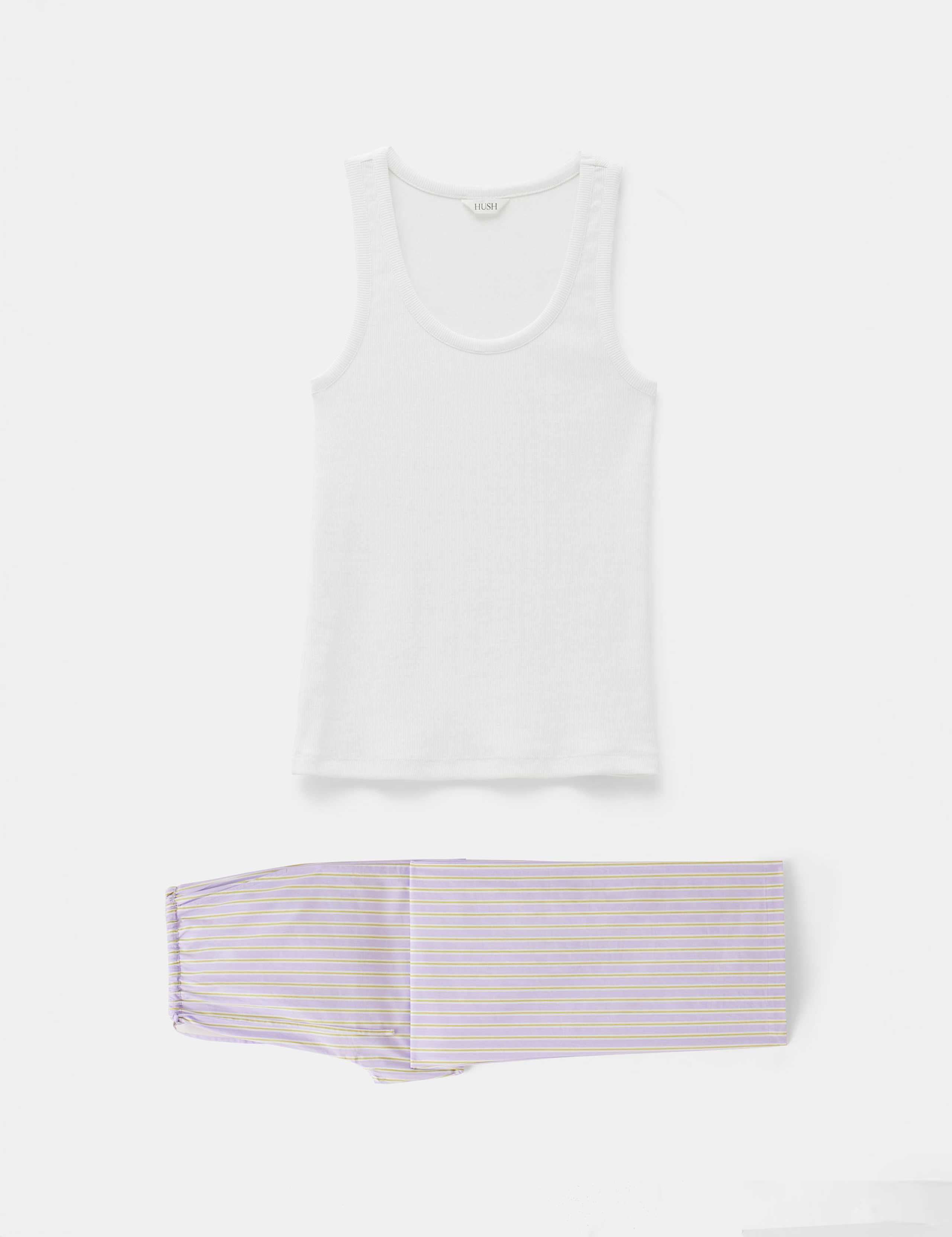 Pure Cotton Striped Poplin Pyjama Set 2 of 5
