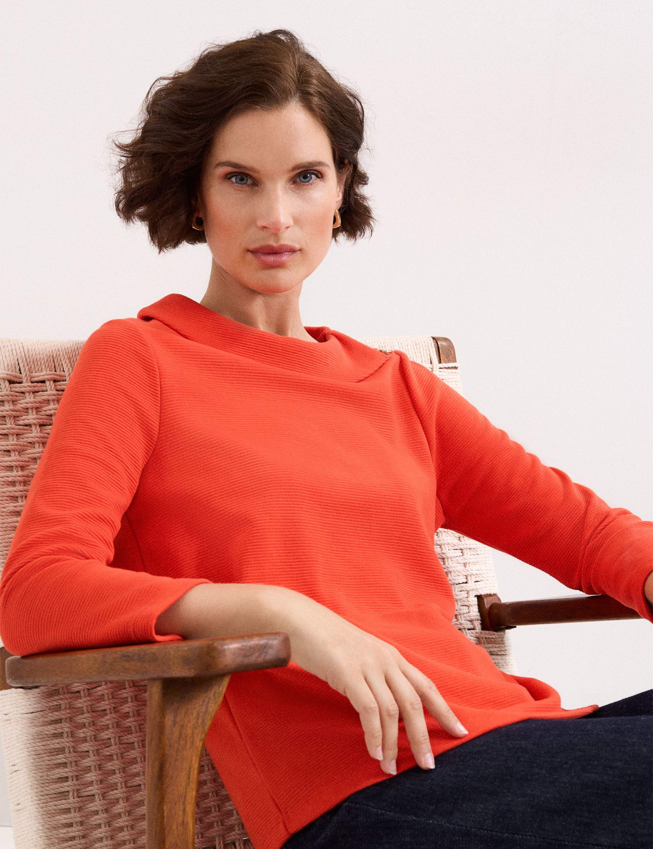 Cotton Blend Textured Button Detail Top 5 of 7