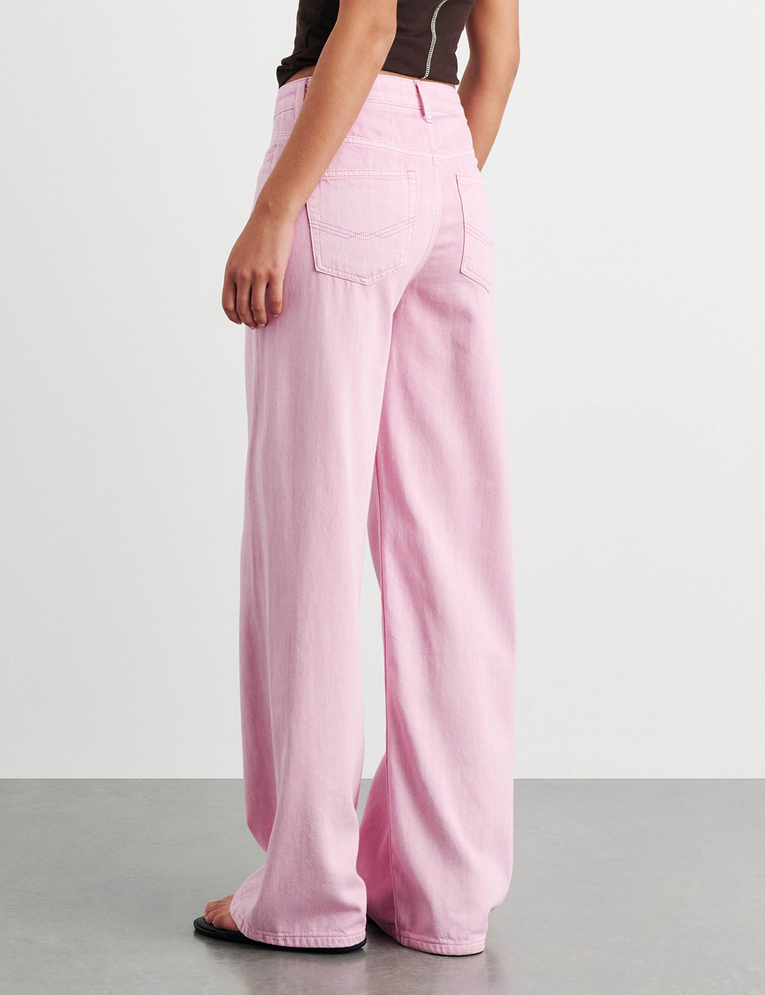 Mid Rise Straight Wide Leg Jeans 2 of 6