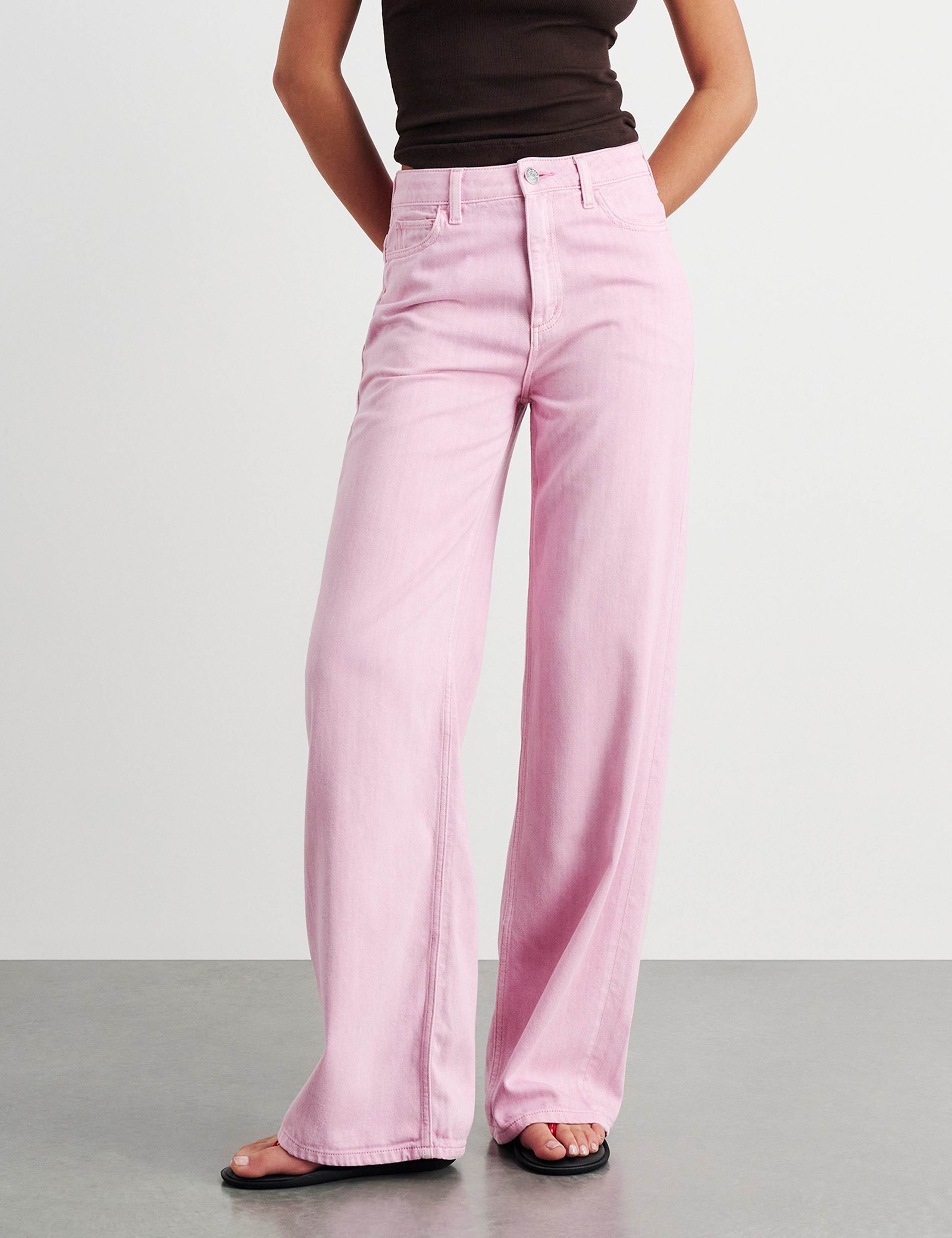Mid Rise Straight Wide Leg Jeans 5 of 6