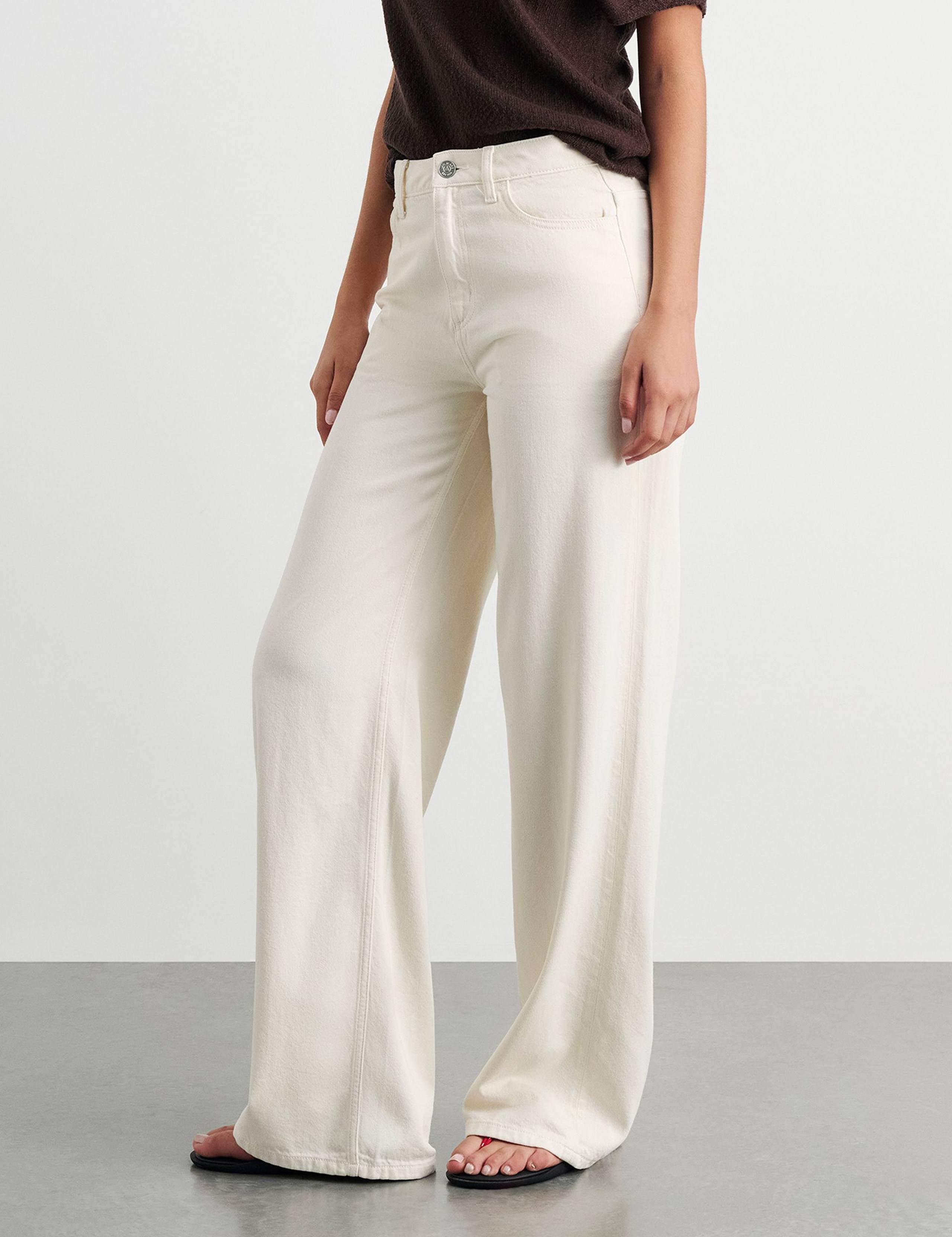 Mid Rise Straight Wide Leg Jeans 2 of 6