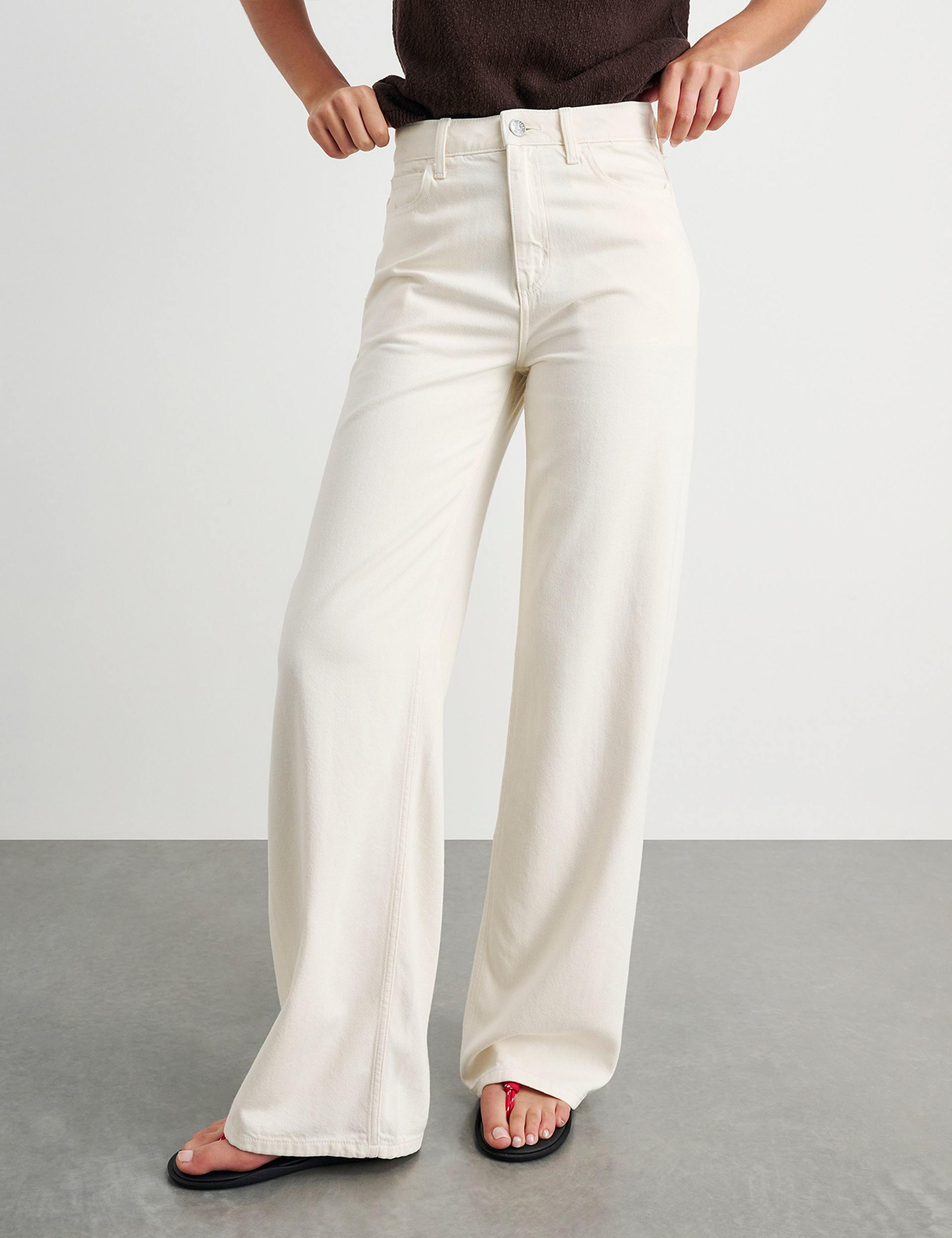 Mid Rise Straight Wide Leg Jeans 3 of 6