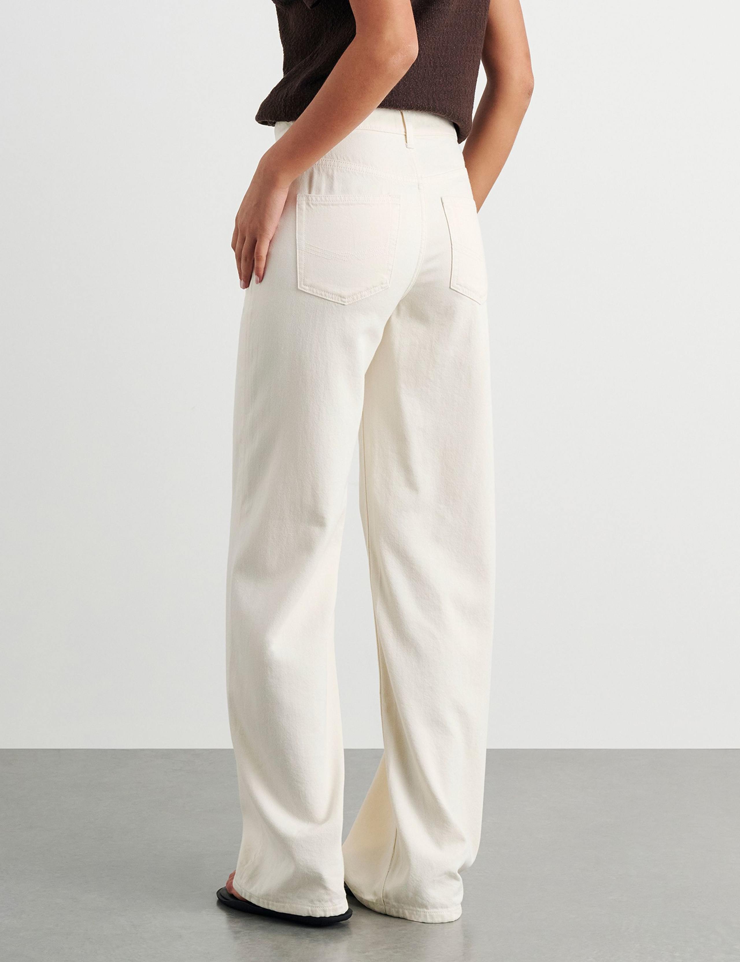 Mid Rise Straight Wide Leg Jeans 4 of 6