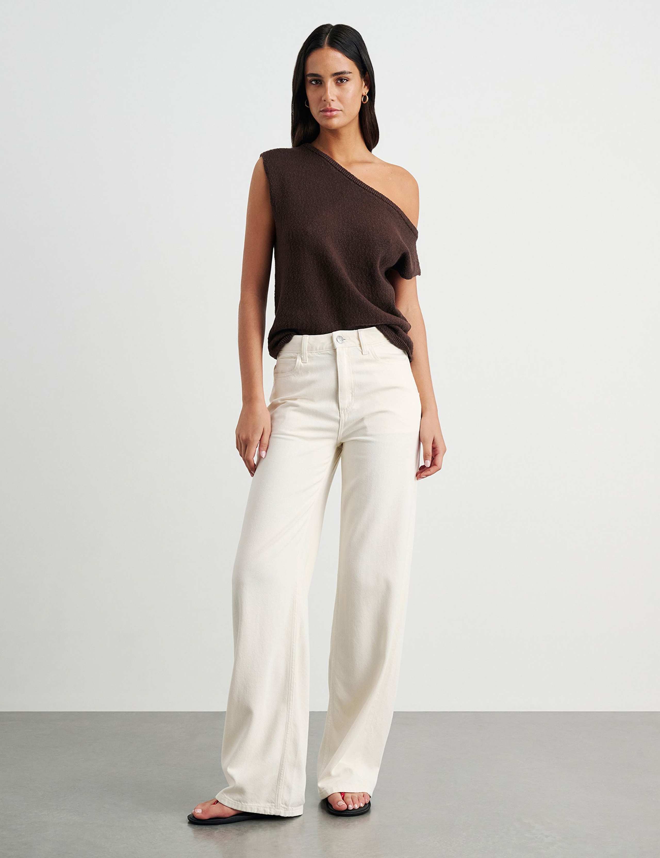 Mid Rise Straight Wide Leg Jeans 6 of 6