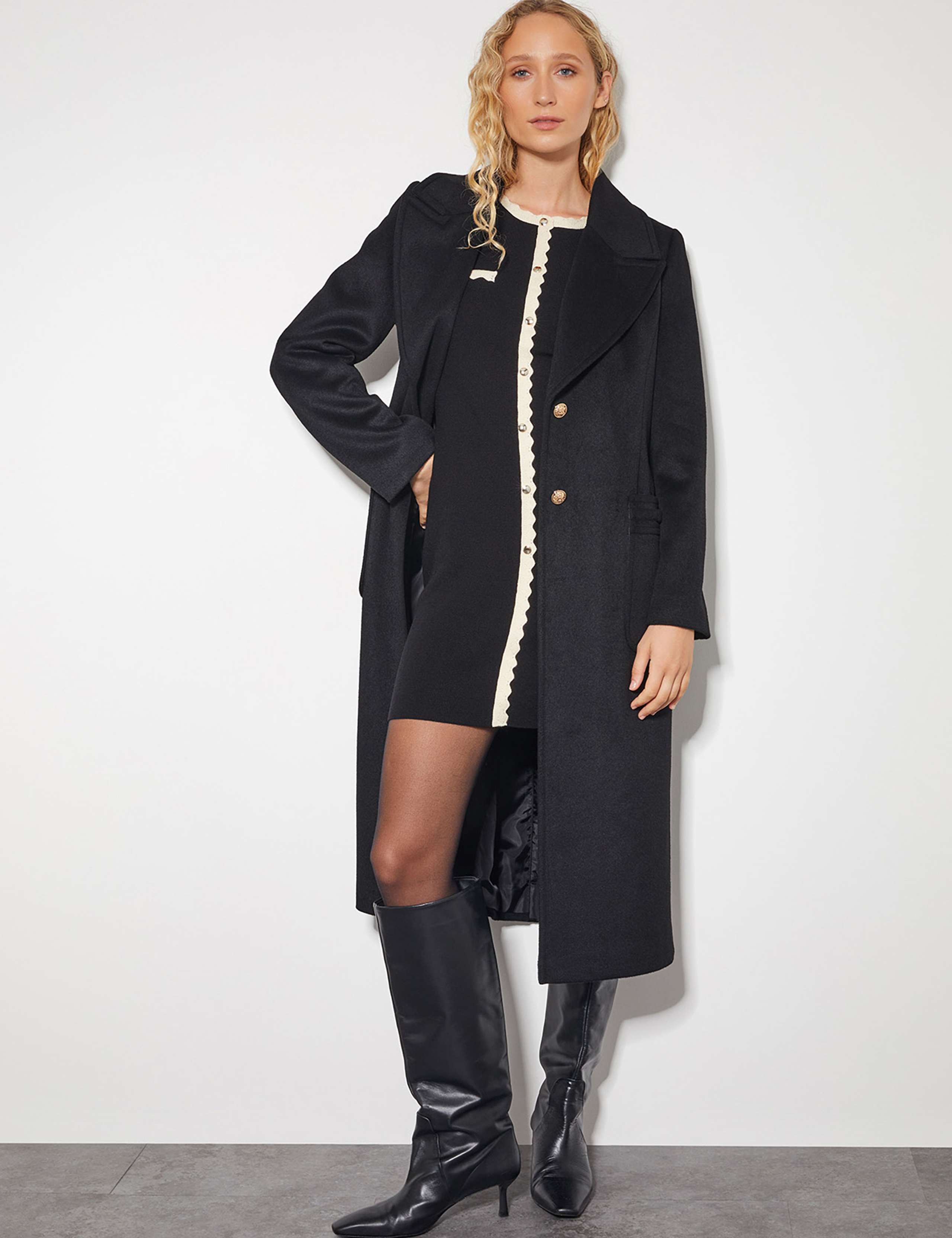 Knitted Knee Length Jumper Dress 3 of 6